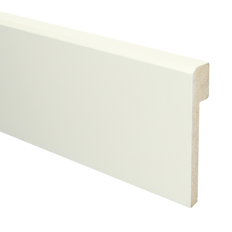 MDF Renovatieplint | 120x22mm - 240 cm | Wit Voorgelakt