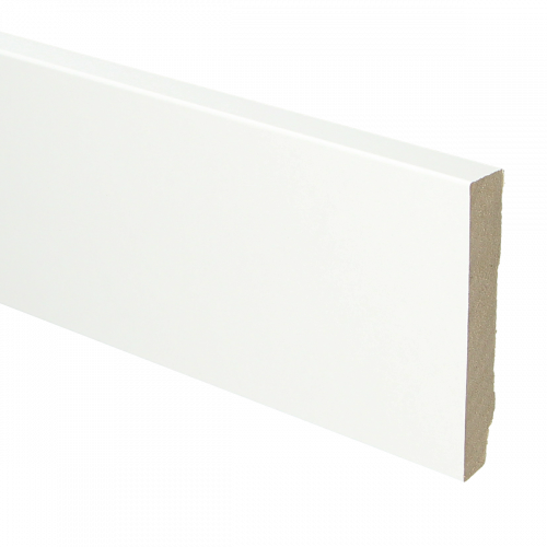 MDF Hoge Plint | 90x15mm - 240 cm | Recht Wit Gefolied