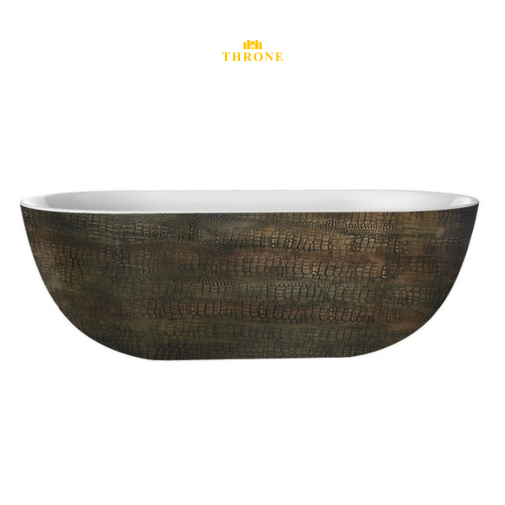 Color-Croco-Second || Luxe Vrijstaand Bad || Bruin Croco