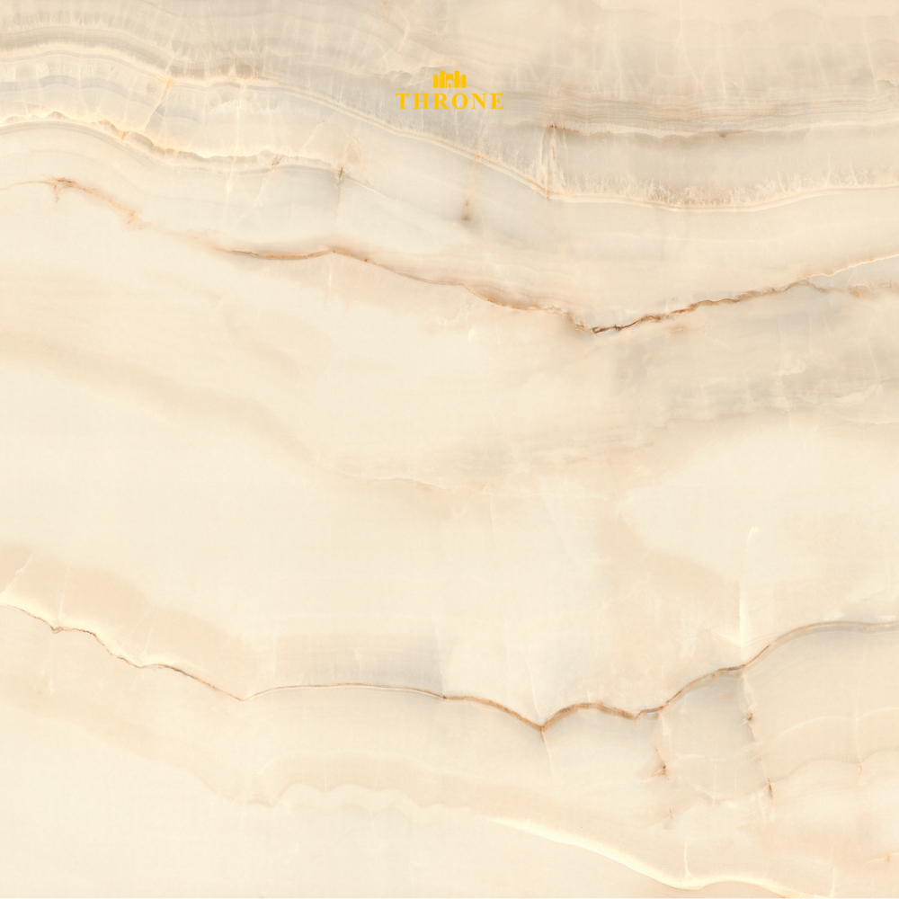 NG Kutahya || Opal Bone || 120x120cm || Hoogglans Marmerlook Porseleinen Vloer- & Wandtegel