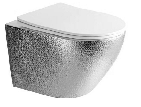 Royal-Silver 49 || Luxe Wandcloset zonder Spoelrand || Zilver