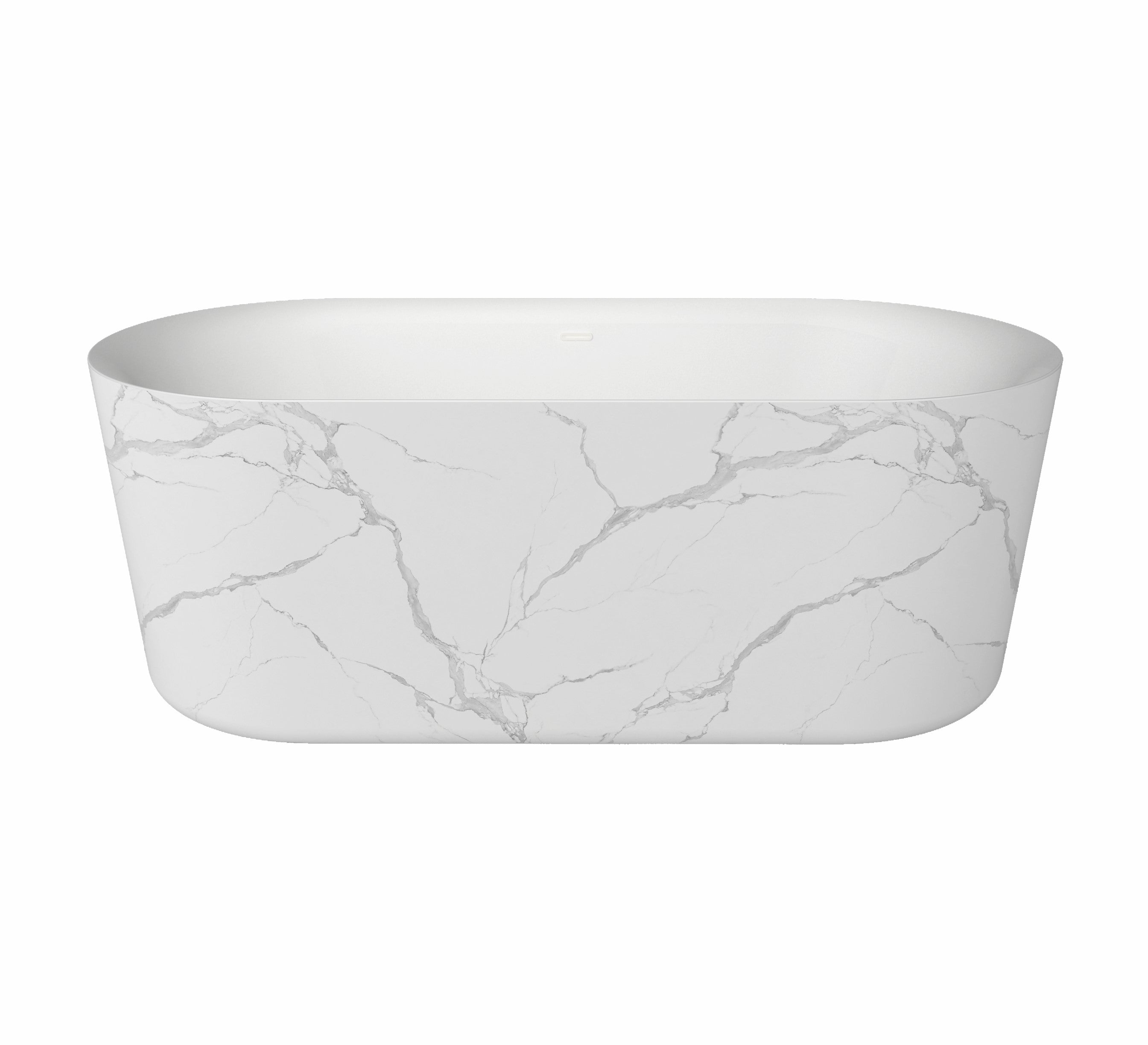 Bianco-Marble | 179x85x60 cm | Mat-Wit Vrijstaand Bad