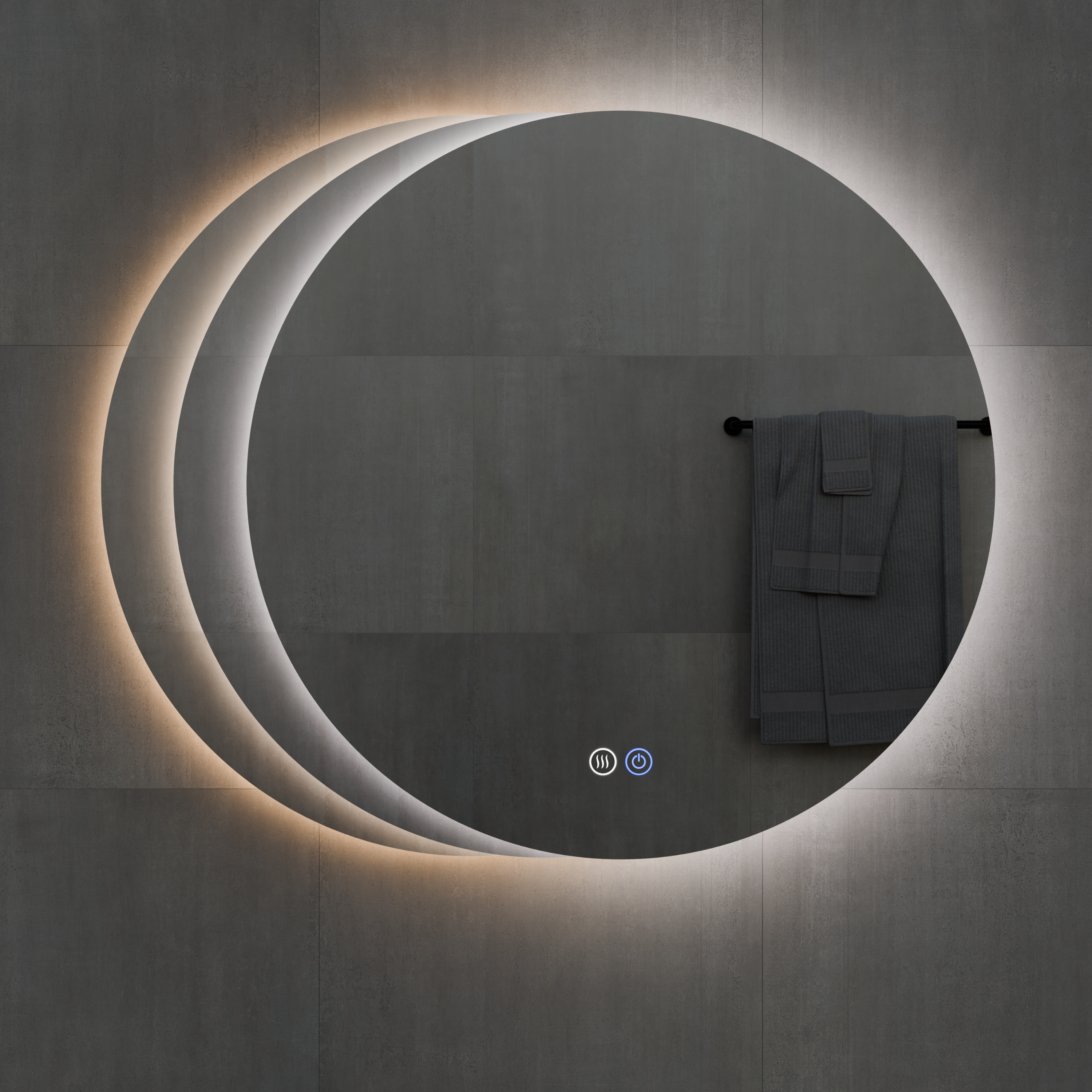 Aldora | Ronde Spiegel met Dimbaar LED Verwarming | Ø 60cm