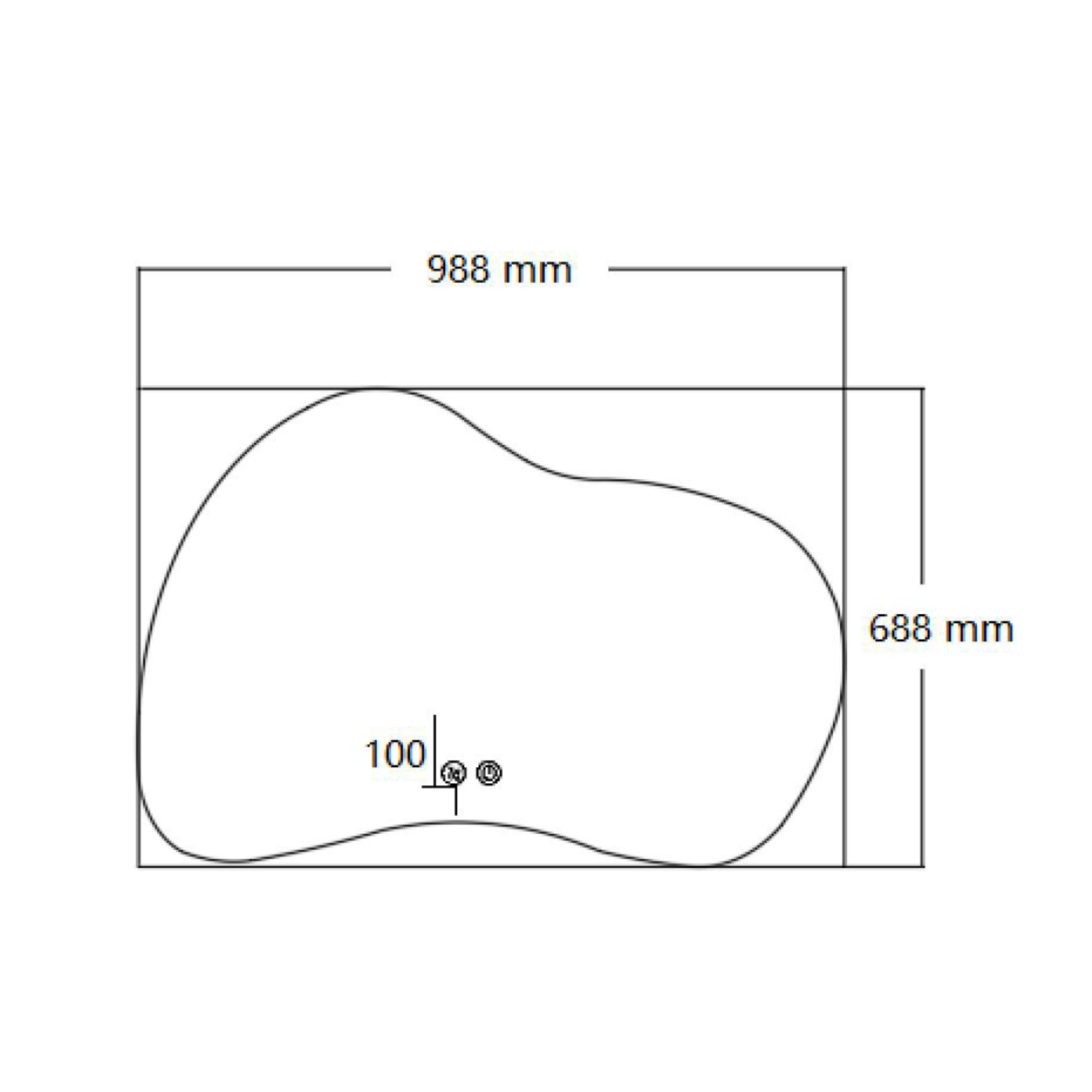 Strange | Spiegel incl. LED Verlichting | 120x70 cm