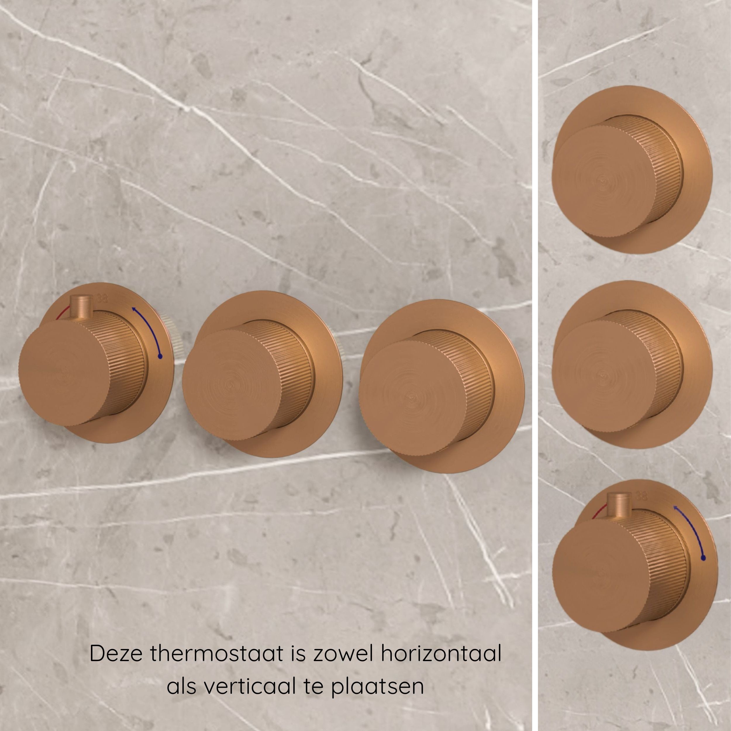High-End Liora | Inbouw Regendouche | Mat Brons