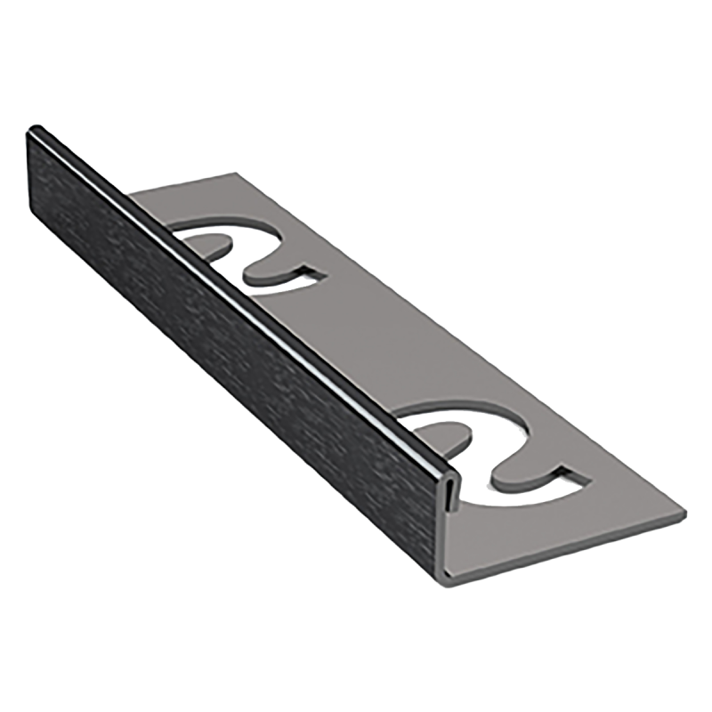 Tegelprofiel RVS | 11x2500 mm | Geborsteld Zwart