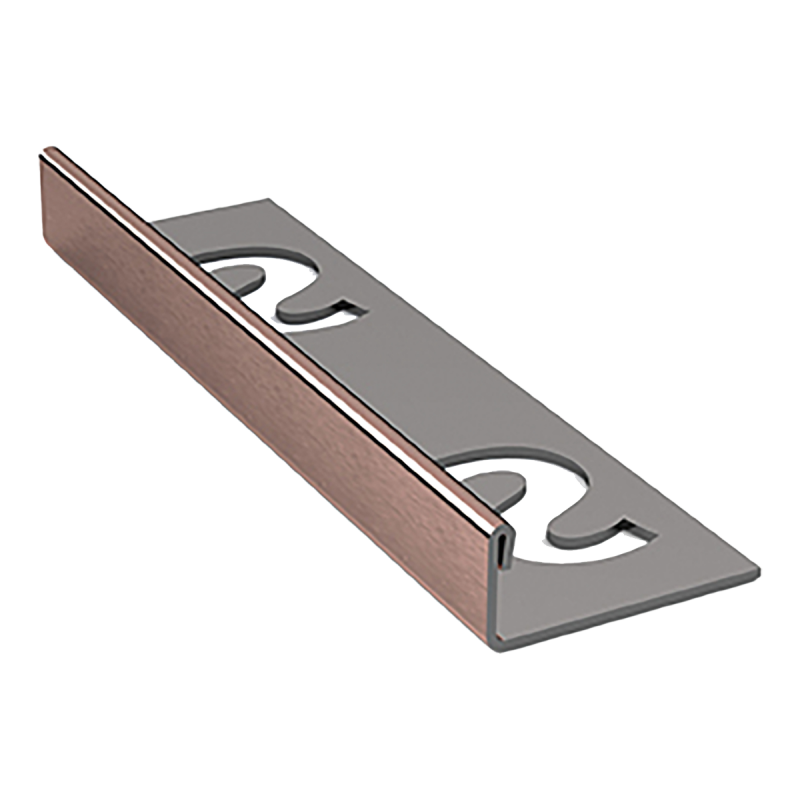 Tegelprofiel RVS | 11x2500 mm | Geborsteld Rosé-Goud