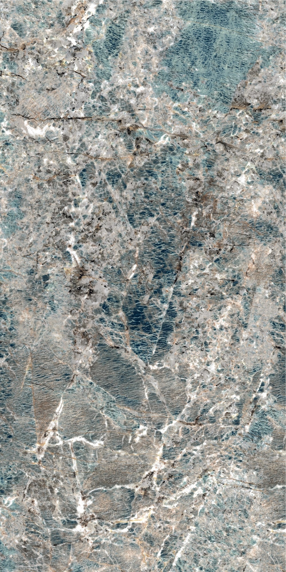 Amazonite | Tegel 60x120 cm | Hoogglans Blauw Marmerlook