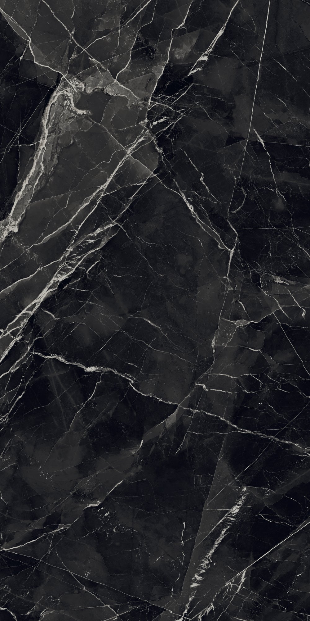 Black Calacatta | Tegel 120x240 cm | Hoogglans Zwart Marmerlook