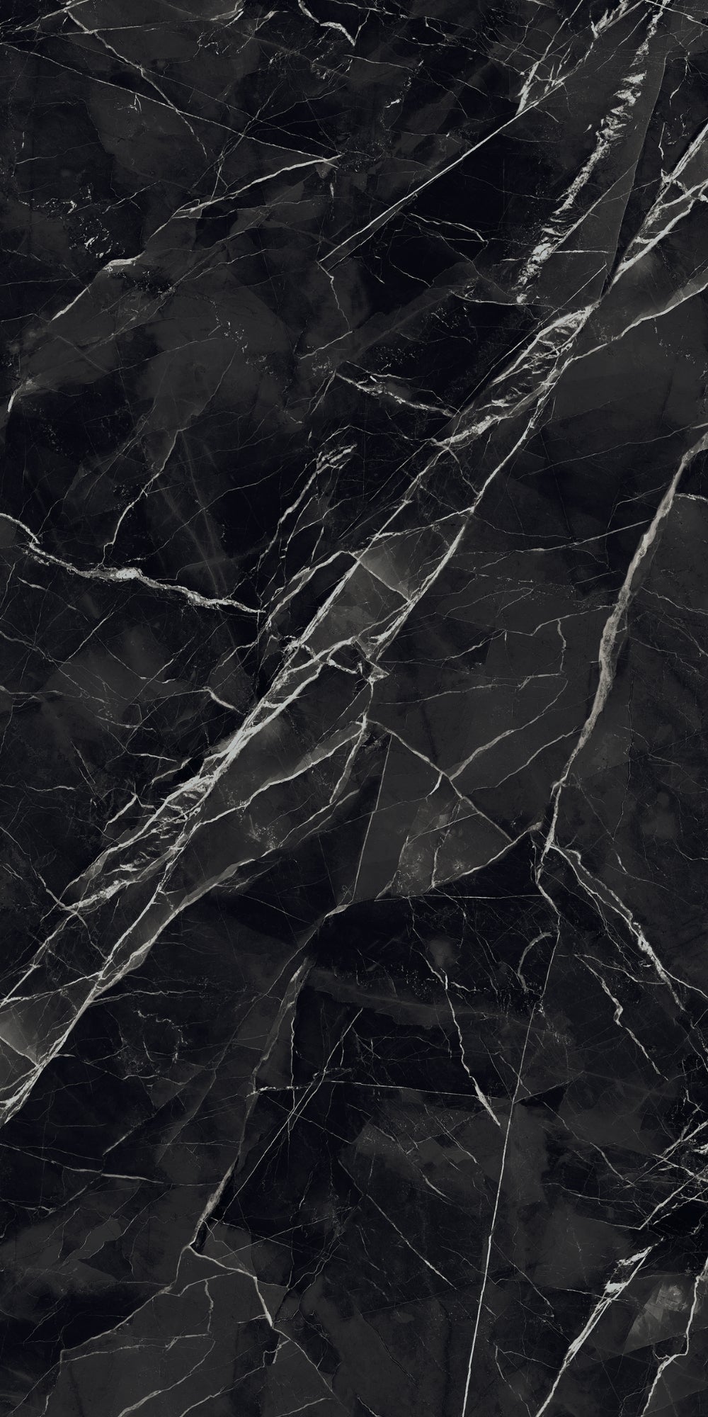 Black Calacatta | Tegel 120x240 cm | Hoogglans Zwart Marmerlook