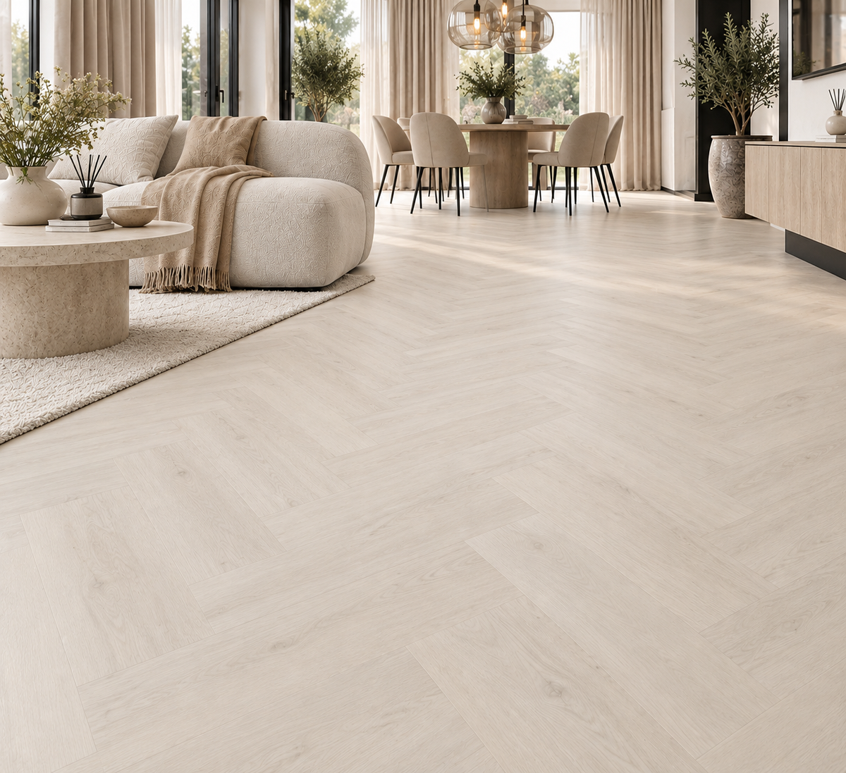 Sense 900 VLN | Plak PVC 2,5 mm | Visgraat Licht Eiken | €25/m²