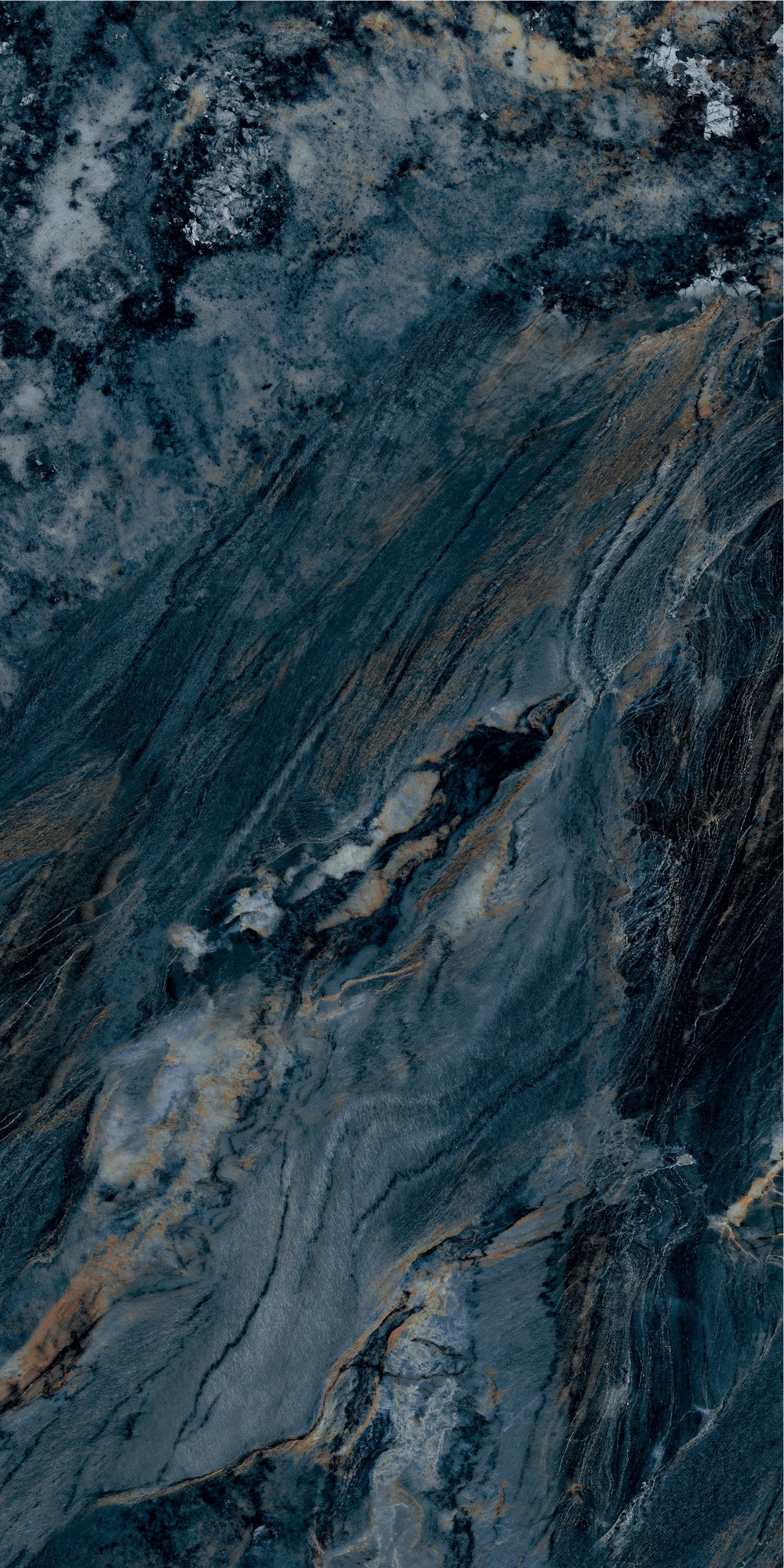 Delmar | Tegel 120x240 cm | Hoogglans Blauw Marmerlook XXL Tegel