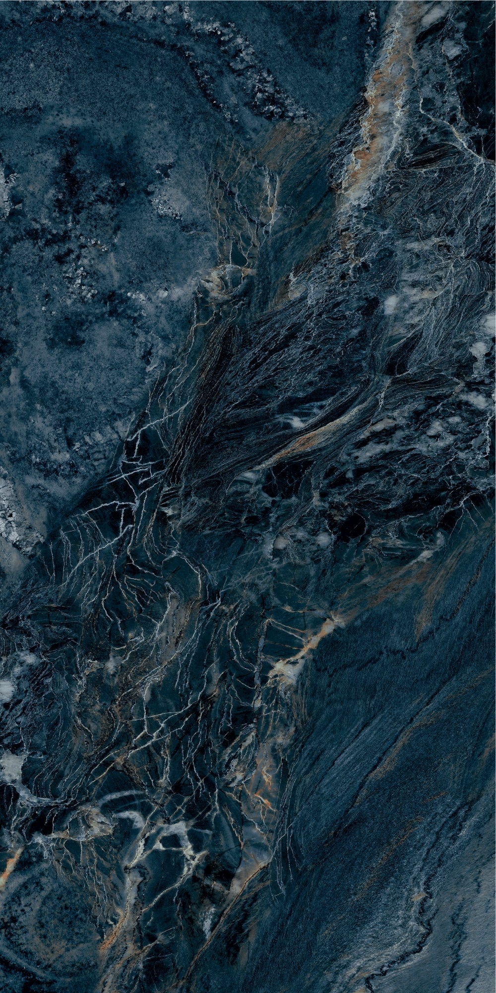 Delmar | Tegel 120x240 cm | Hoogglans Blauw Marmerlook XXL Tegel