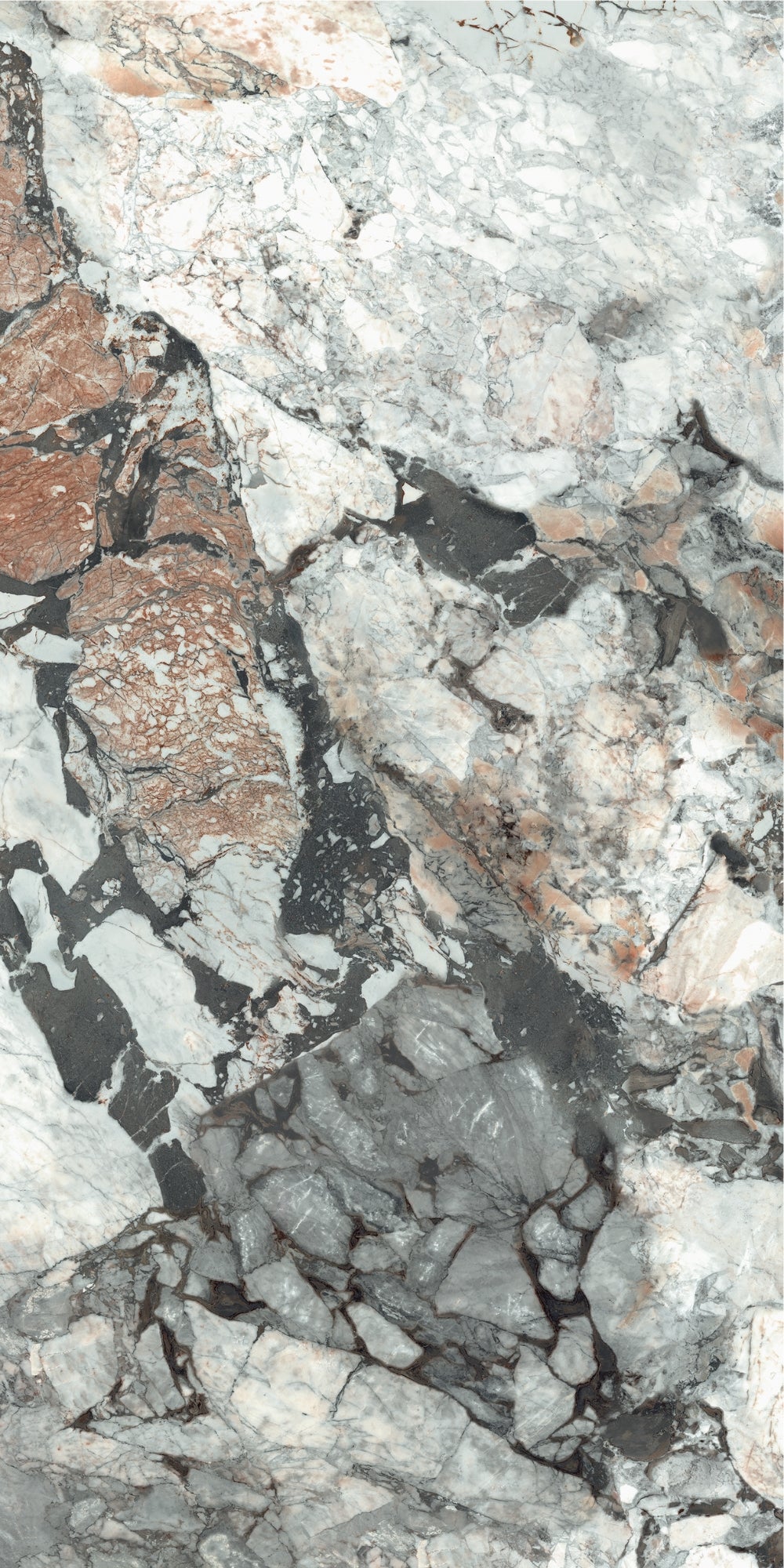 Era | Tegel 60x120 cm | Hoogglans Grijs Steenlook