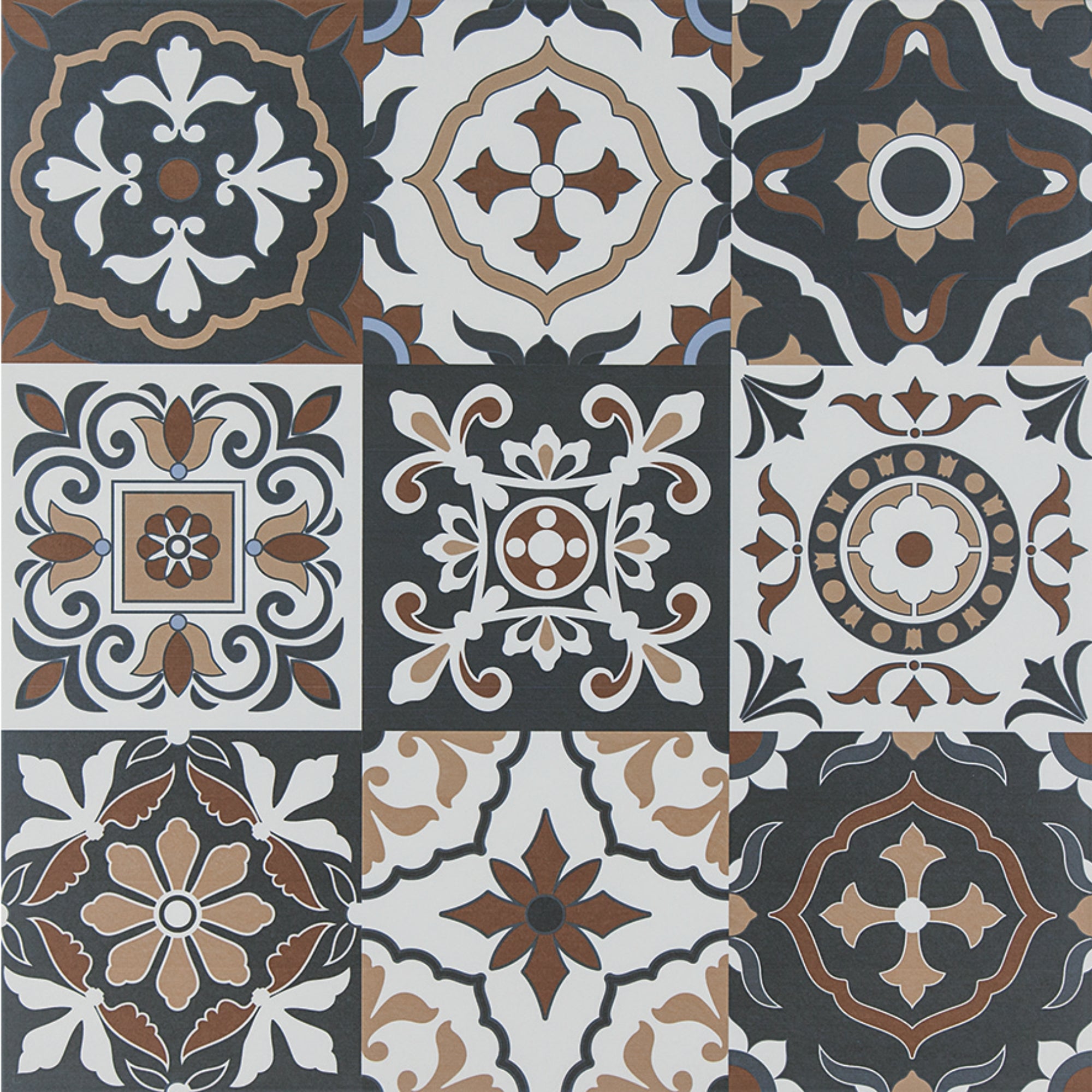 Frig Anthracite | 61x61cm | Portugese Decoratieve Tegels