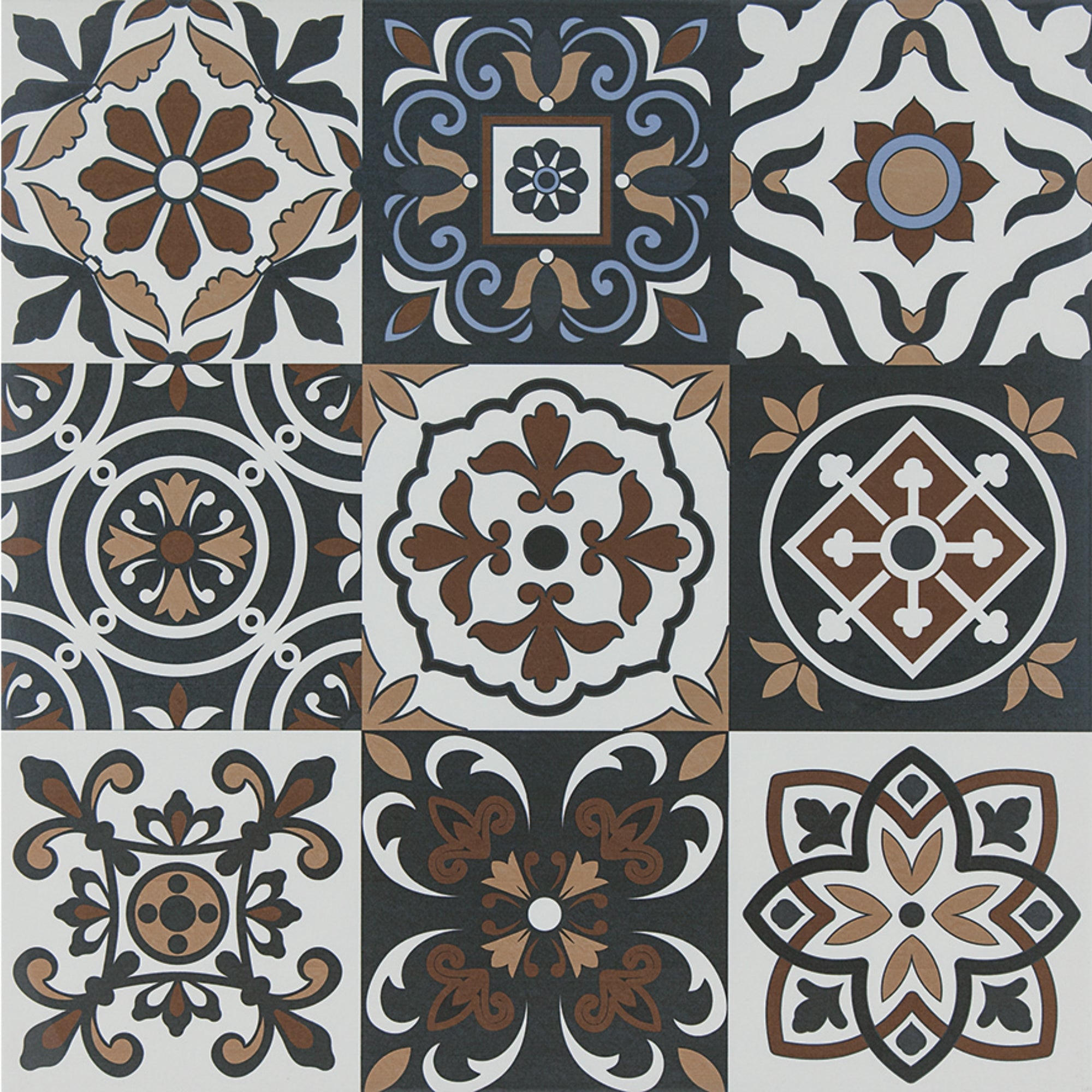 Frig Anthracite | 61x61cm | Portugese Decoratieve Tegels
