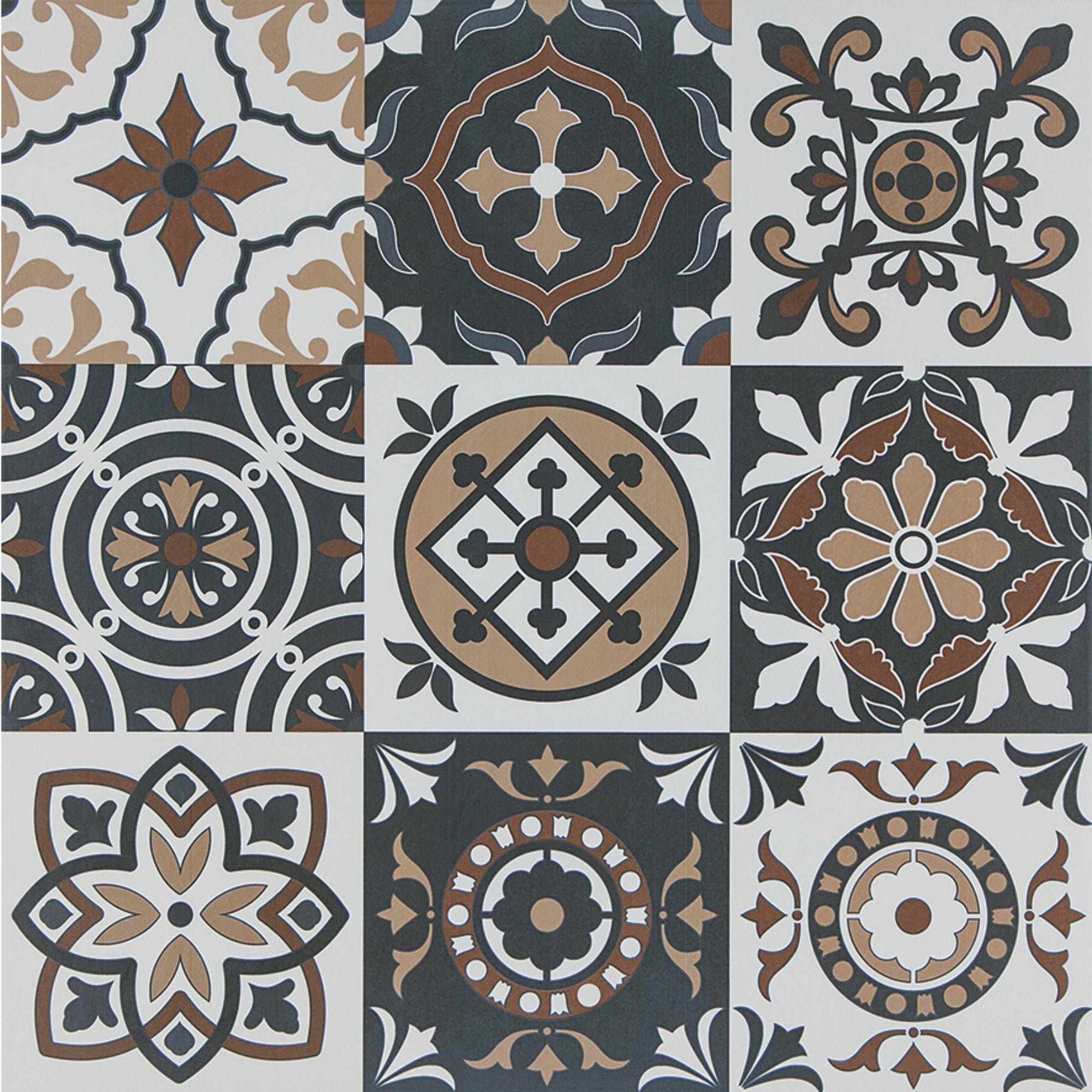 Frig Anthracite | 61x61cm | Portugese Decoratieve Tegels