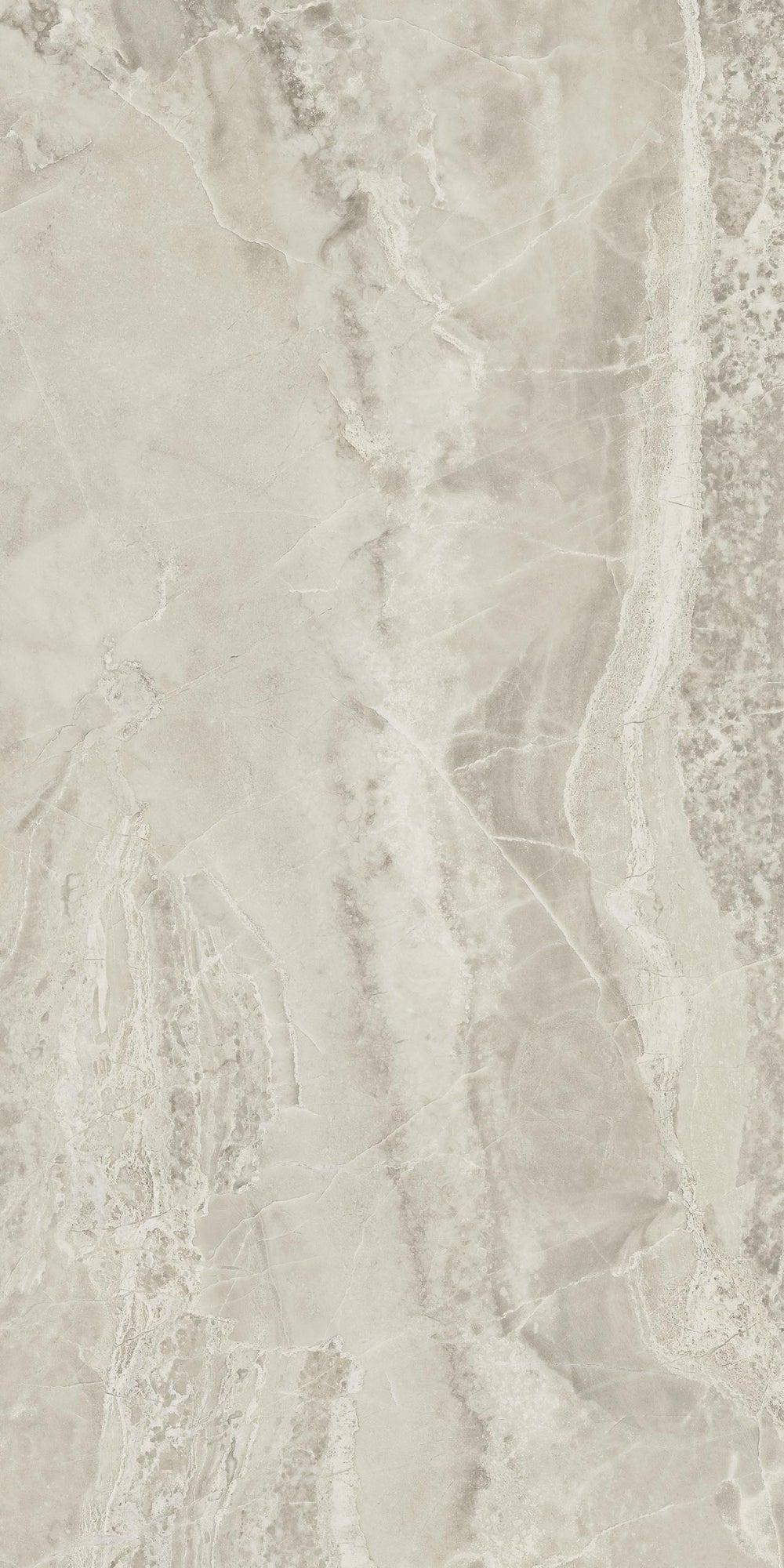 Keops Latte | Tegel 60x120 cm | Hoogglans Grijs Steenlook