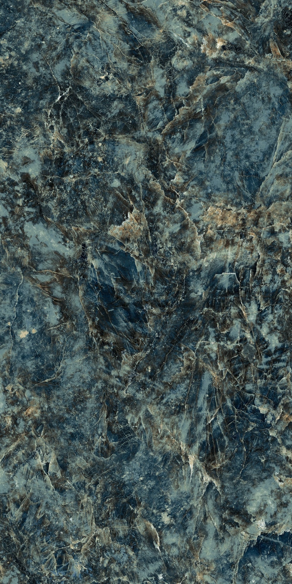 Labradorite Crystal | Tegel 120x240 cm | Hoogglans Blauw Marmerlook XXL Tegel