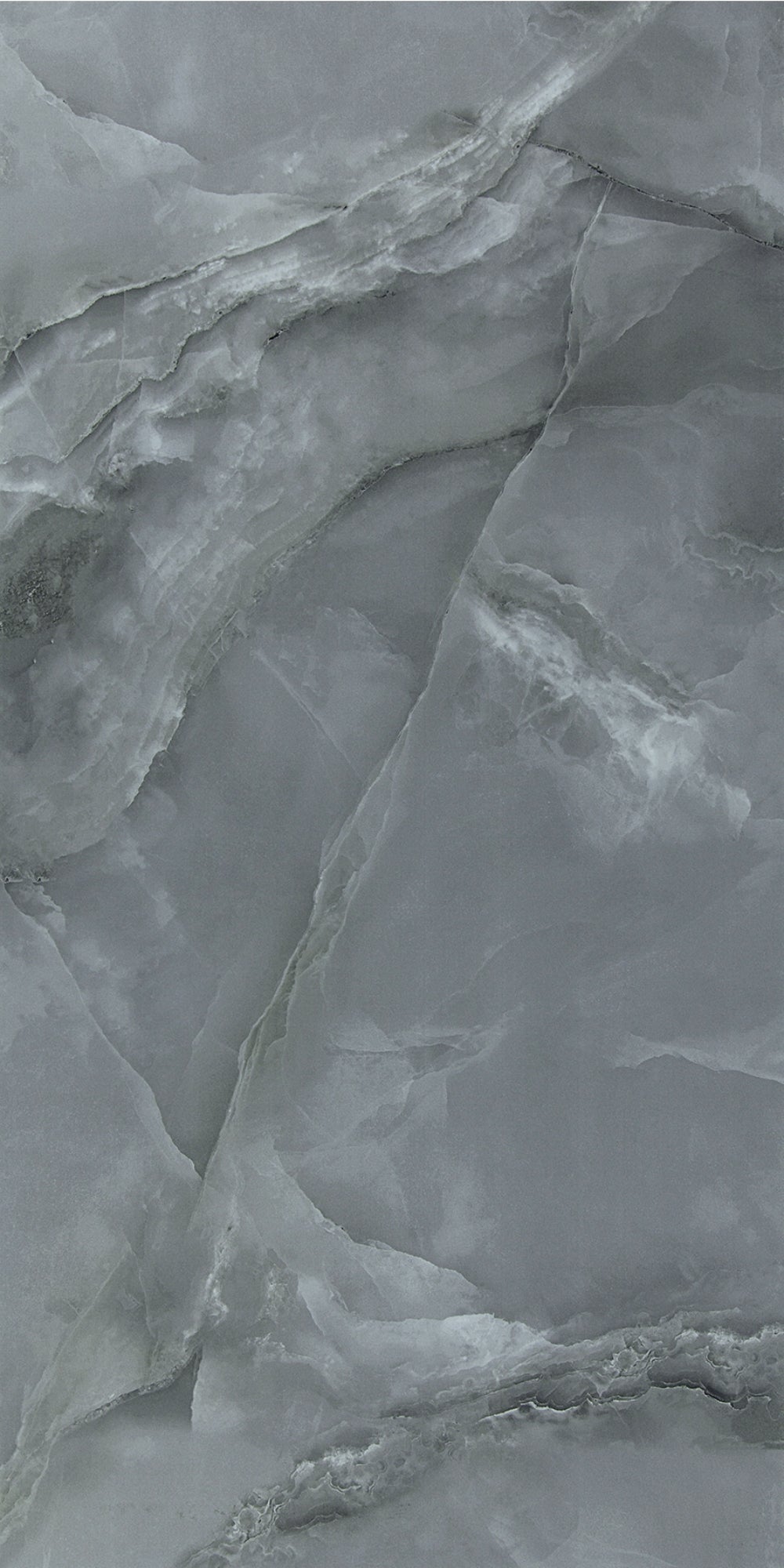 Marea Dark Grey | Tegel 60x120 cm | Hoogglans Antraciet Marmerlook