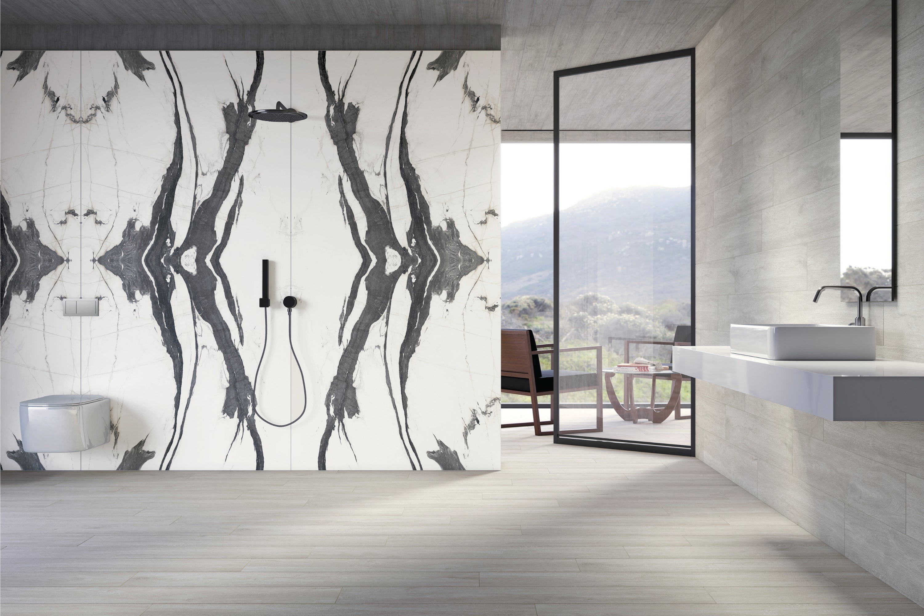 Alavya | Tegel 120x240 cm | Mat Wit Bookmatch XXL Tegel