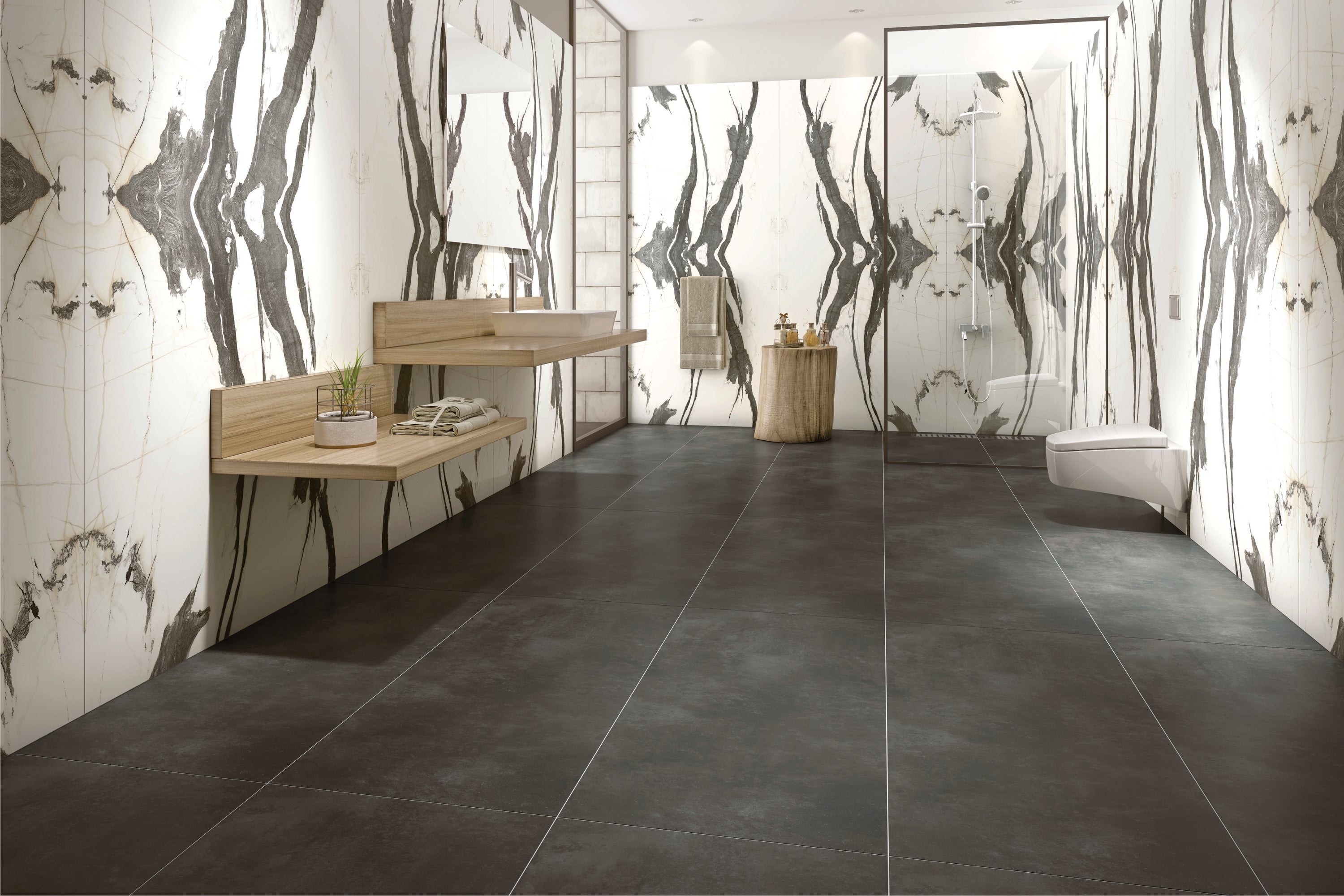 Alavya | Tegel 120x240 cm | Mat Wit Bookmatch XXL Tegel