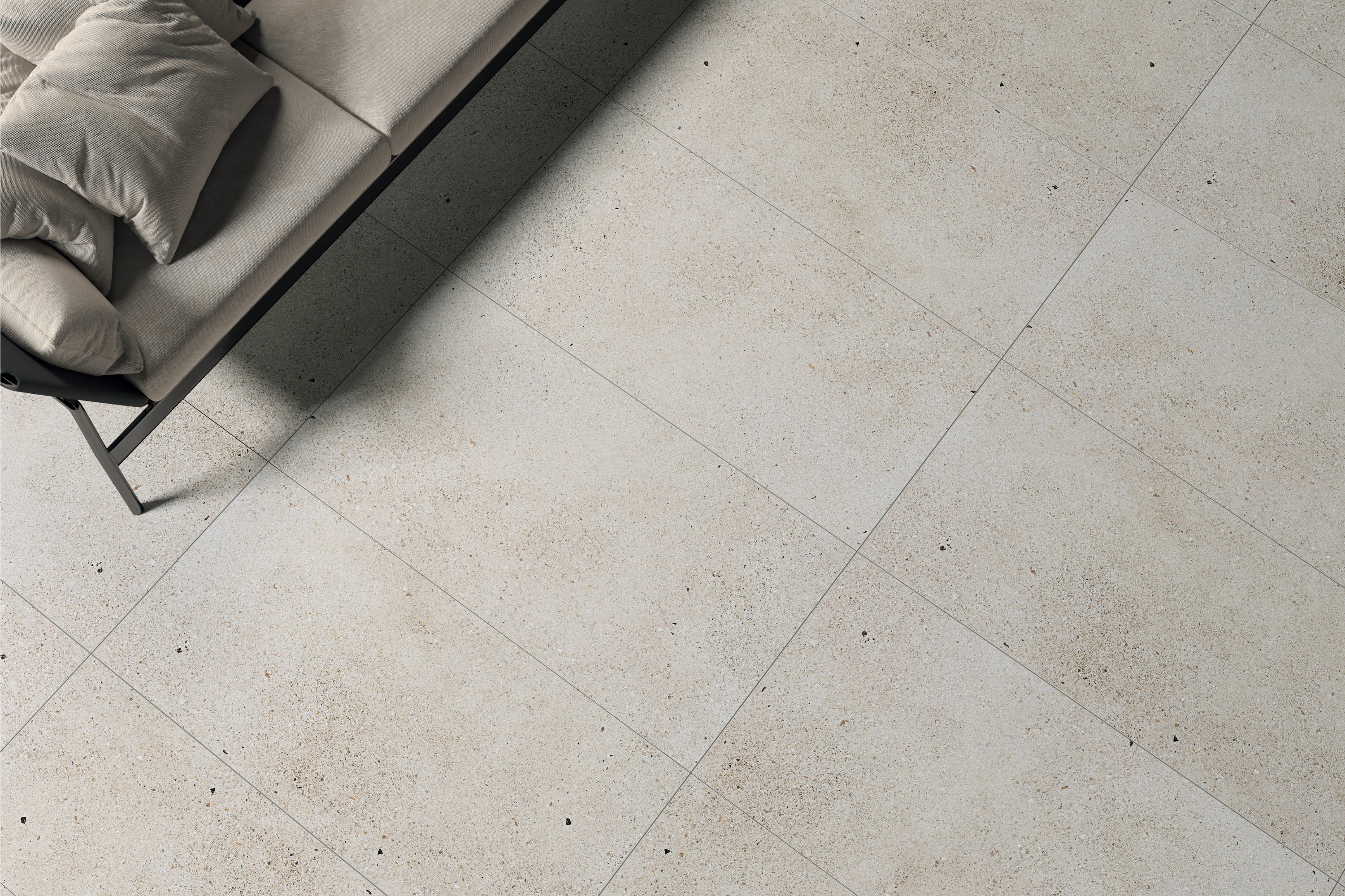 Octavia Bone | Tegel 60x120 cm | Mat Beige Betonlook