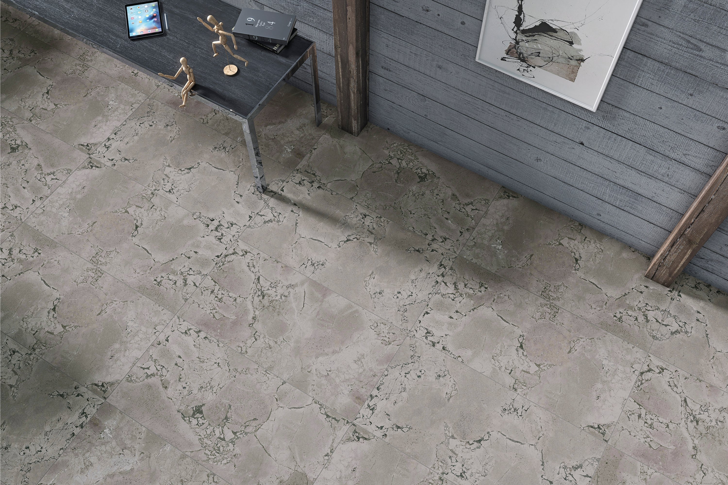 Pompei Grey | Tegel 60x120 cm | Mat Grijs Steenlook