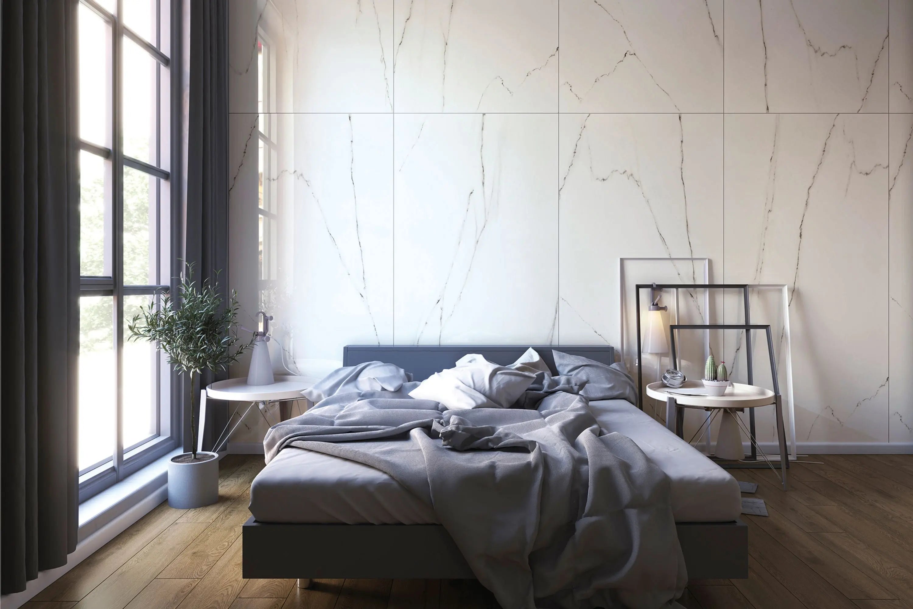 Statuario | Tegel 120x240 cm | Hoogglans Wit Marmerlook XXL Tegel