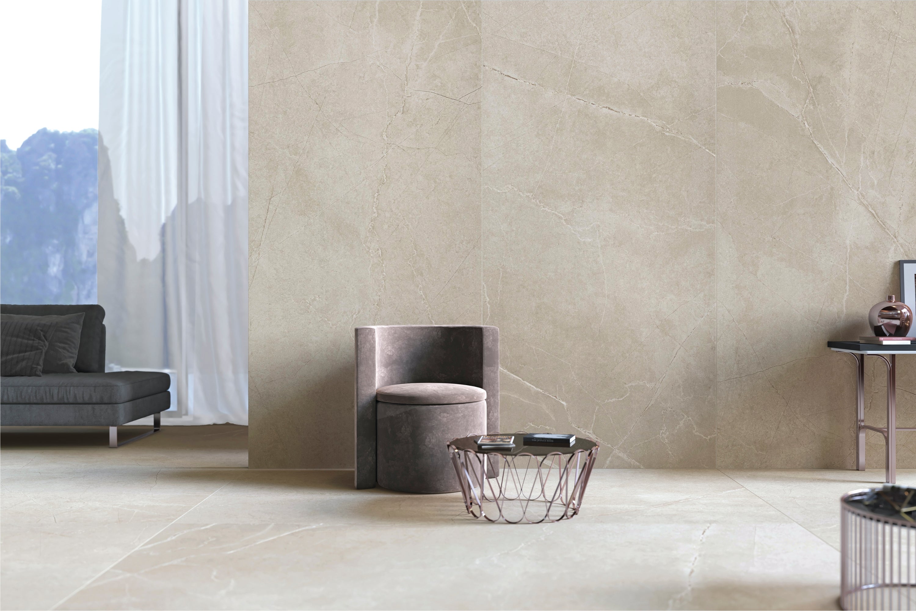 Adria Latte | Tegel 60x120 cm | Mat Latte Steenlook