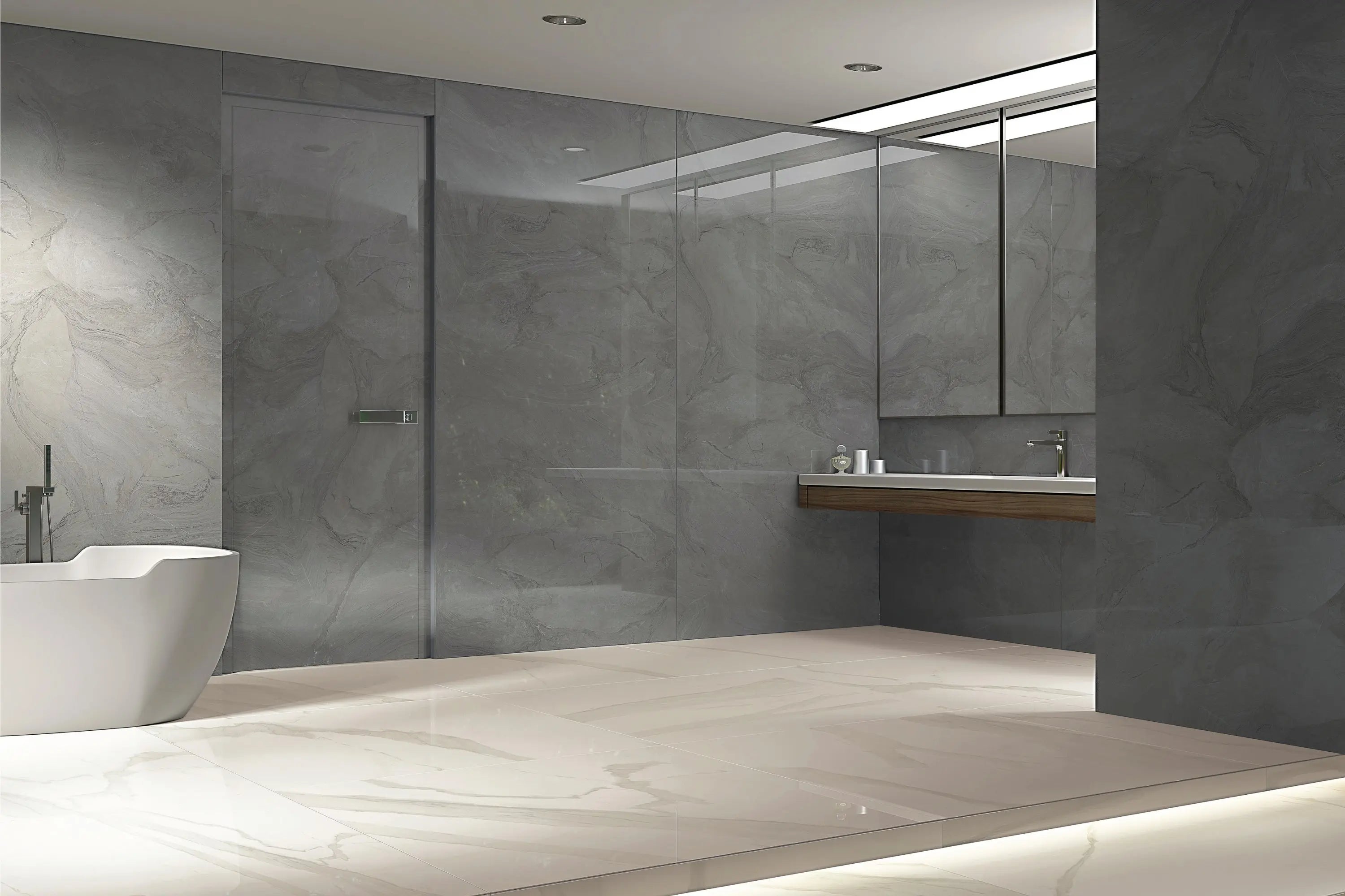 Atlantis Anthracite | Tegel 60x120 cm | Lappato Antraciet Marmerlook