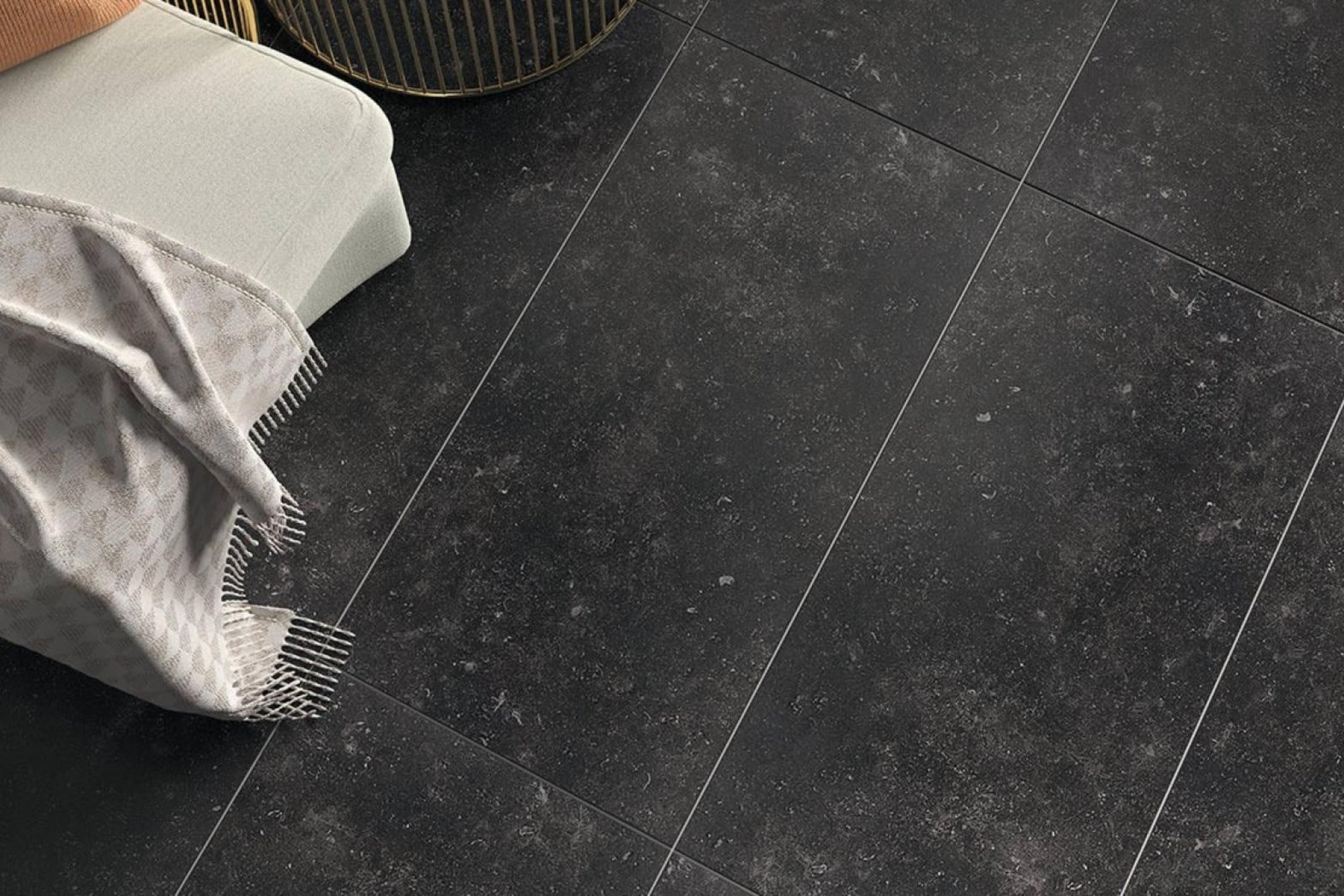 Belgium Stone | Tegel 60x120 cm | Mat Zwart Steenlook