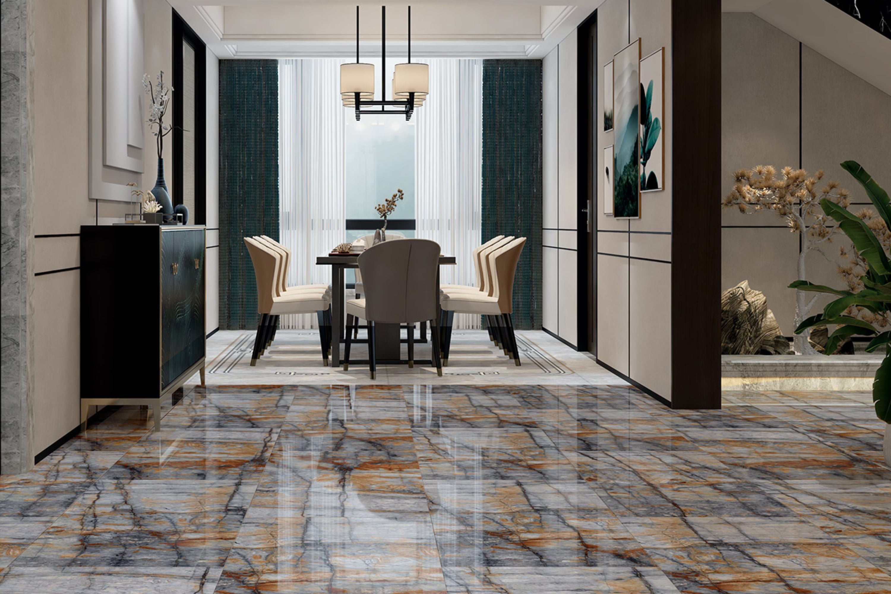 Blue Jeans | Tegel 60x120 cm | Hoogglans Roest Grijs Steenlook