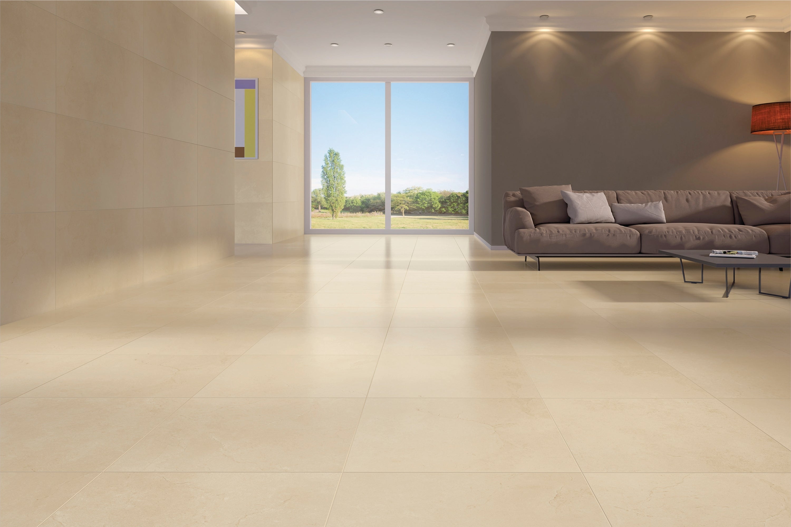 Limra | Tegel 60x120cm | Hoogglans Beige Marmerlook