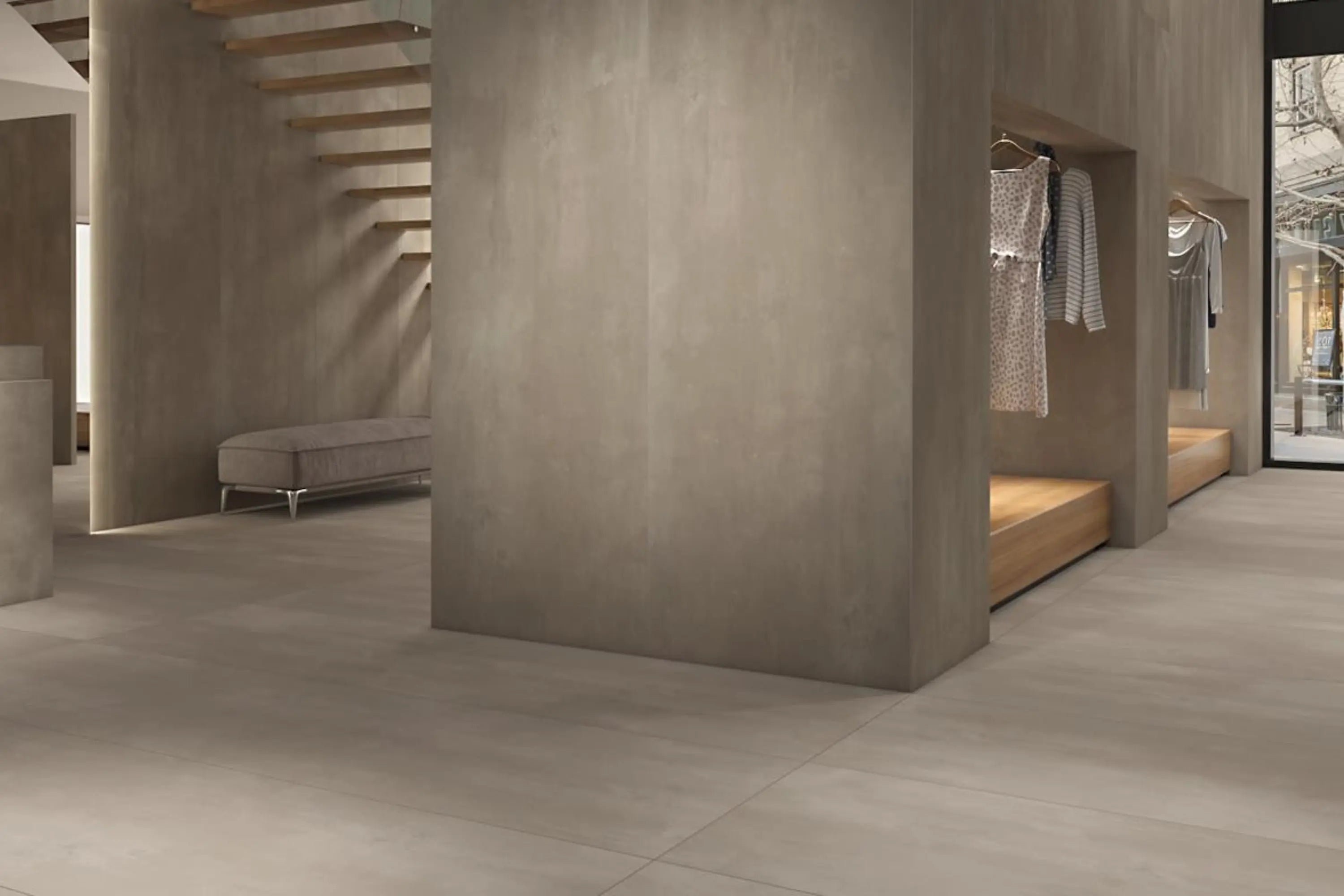 Marn Vizon | Tegel 60x120 cm | Mat Taupe Betonlook