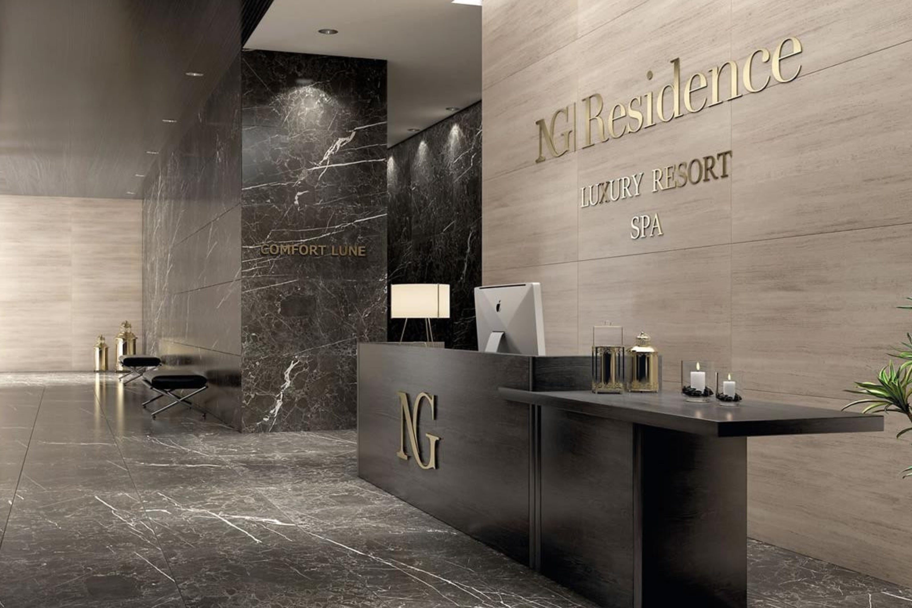 Merit | Tegel 60x120 cm | Lappato Zwart Marmerlook