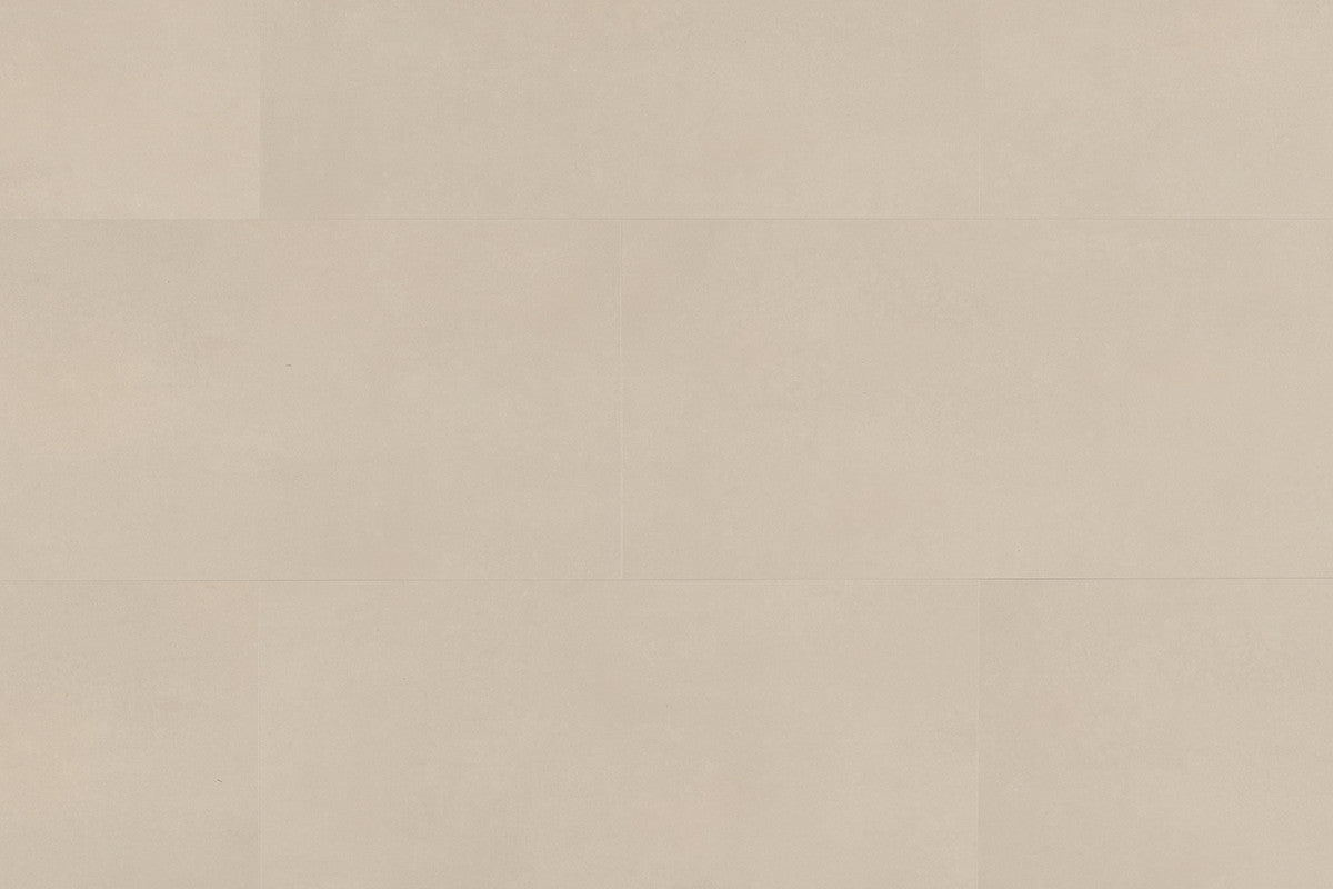 Caldera Concrete Sand | PVC Kliktegel 5,5+1 mm met Ondervloer | Tegellook 40x80 cm