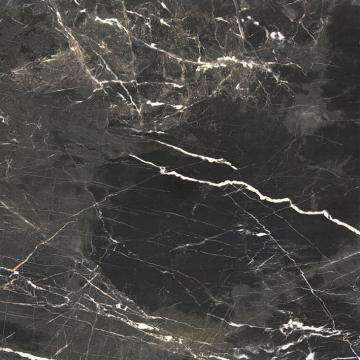 Alkazar | 60x60cm | Hoogglans Antraciet Marmerlook Tegel