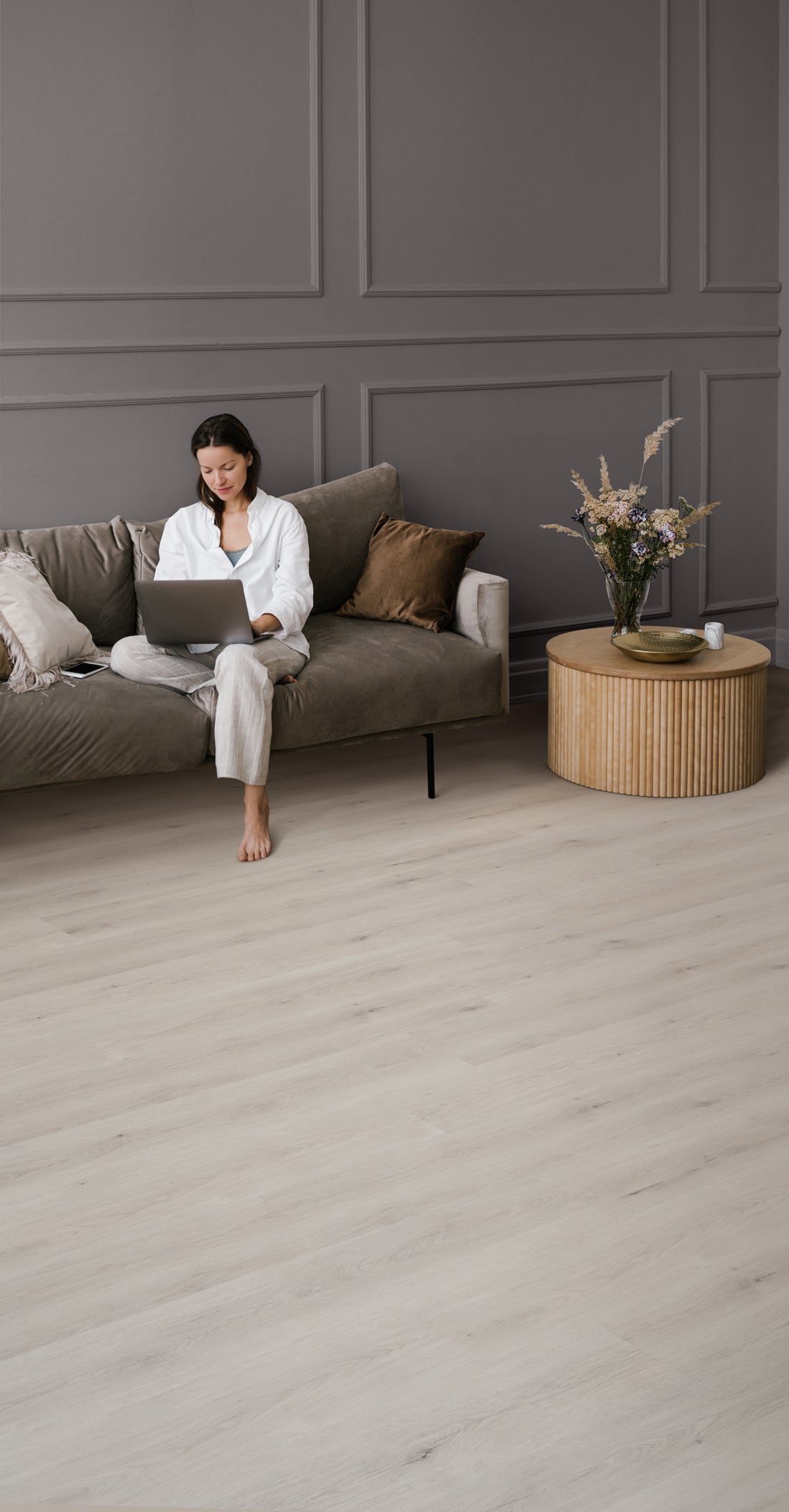 Mantaro Fossil | PVC Klikvloer 5,5+1 mm met Ondervloer | Houtlook Planken