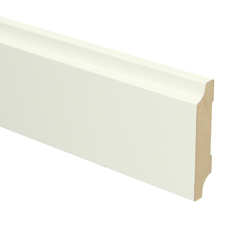 MDF Retro Plint | 70x15mm - 240 cm | Sfeerplint Wit Voorgelakt