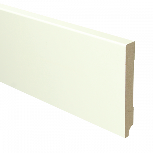 MDF Hoge Plint | 120x15mm - 240 cm | Recht Wit Voorgelakt