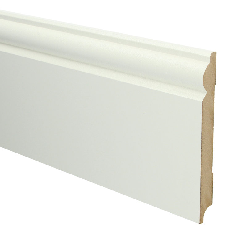 MDF Barok Plint | 150x18mm - 240 cm | Sfeerplint Wit Voorgelakt