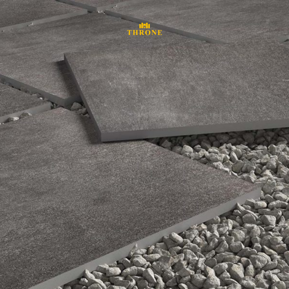 NG Kutahya - Leonardo Anthracite - 60x60x2cm - Betonlook Mat - Keramische Tuin-/Terrastegel - R11