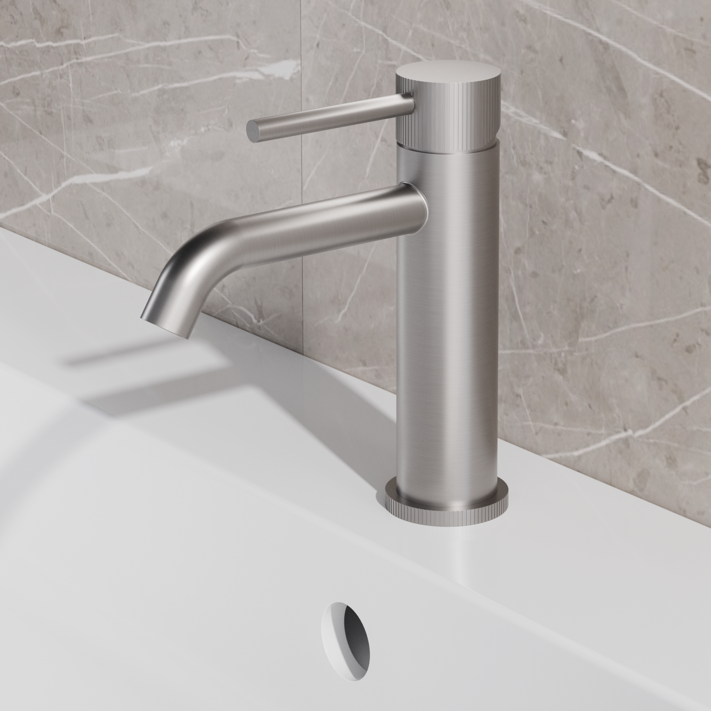 High-End Ore | RVS-304 Wastafelmengkraan | Mat Zilver
