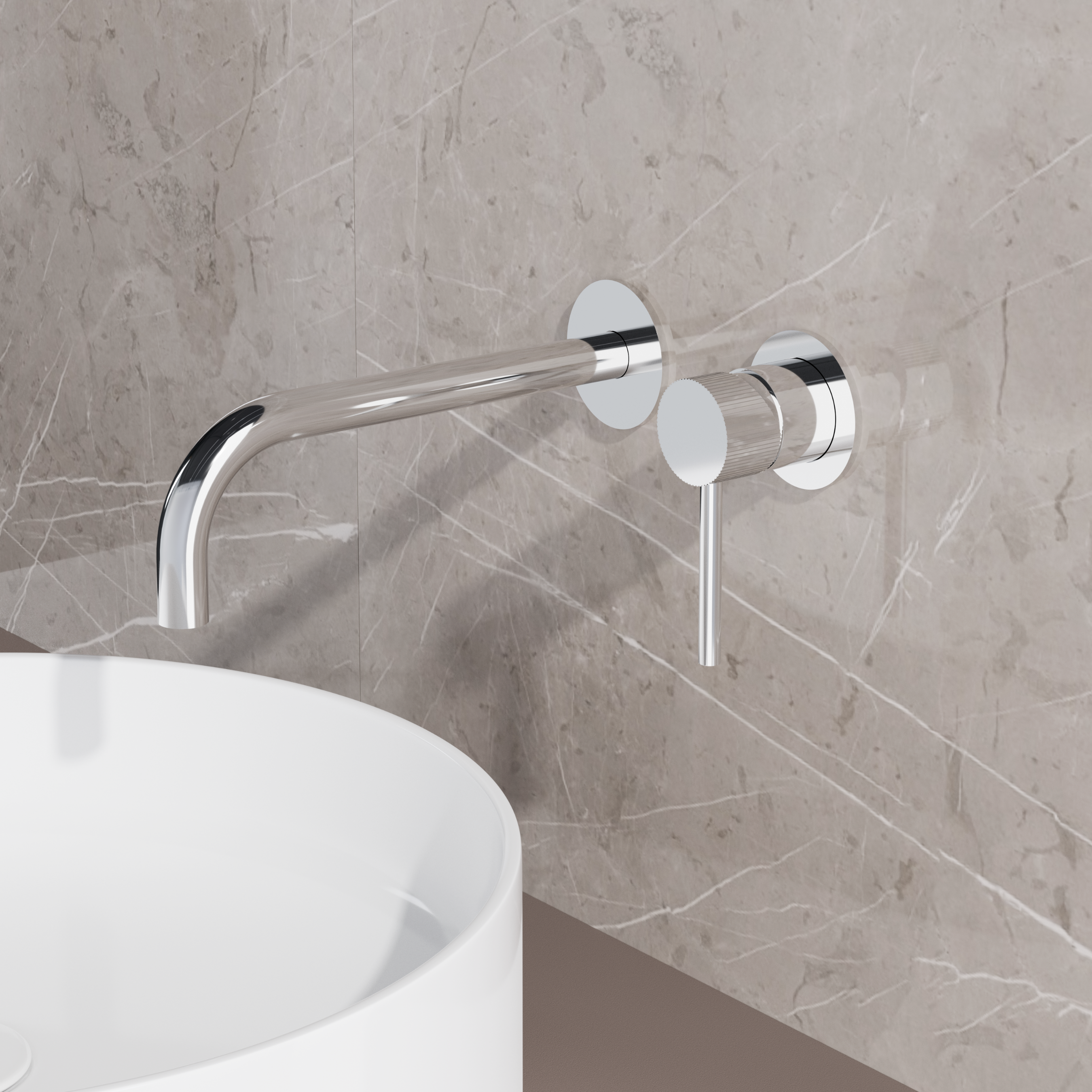 High-End Chrome | RVS-304 Inbouw-Wandmengkraan | Chroom