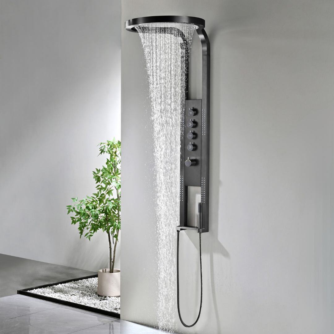 Moya-Future | Thermostatisch Douchepaneel | Gun Metal