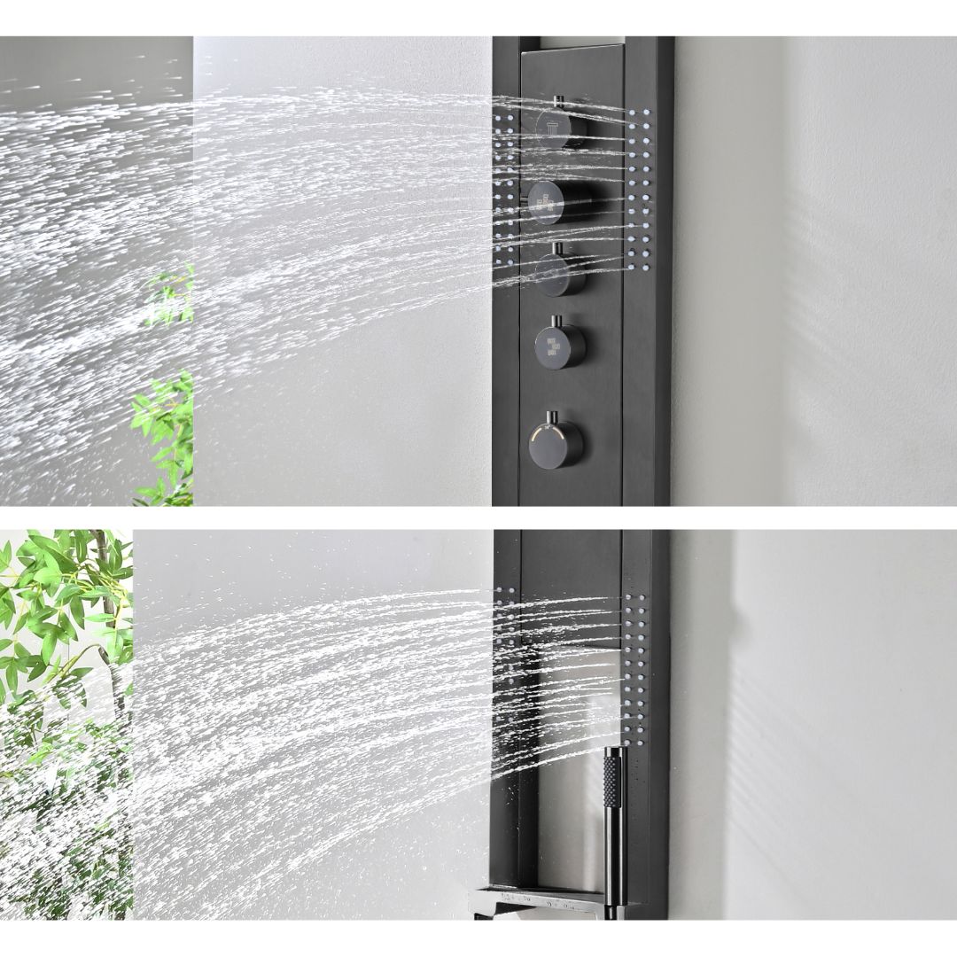Moya-Future | Thermostatisch Douchepaneel | Gun Metal