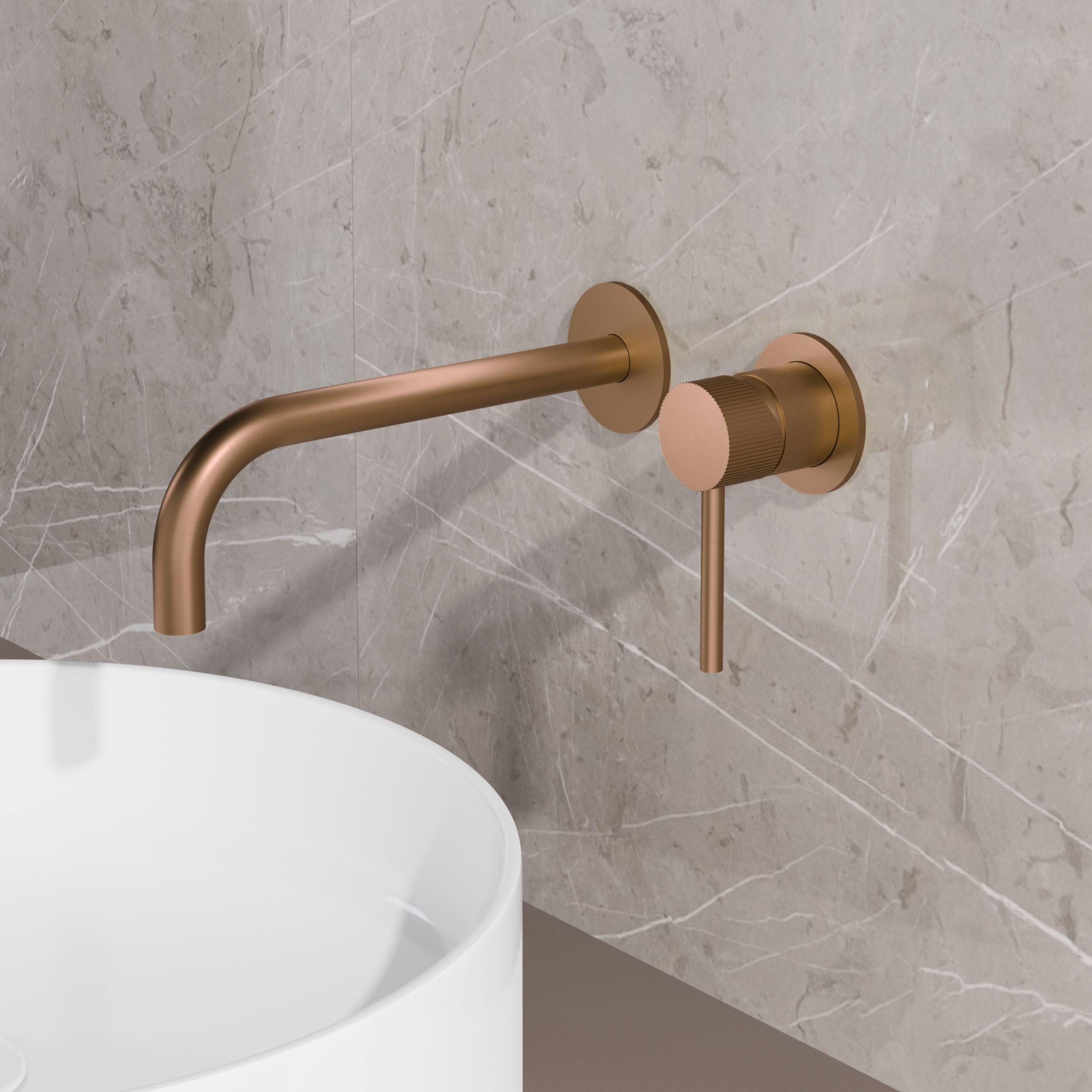 High-End Liora | RVS-304 Inbouw-Wandmengkraan | Mat Brons