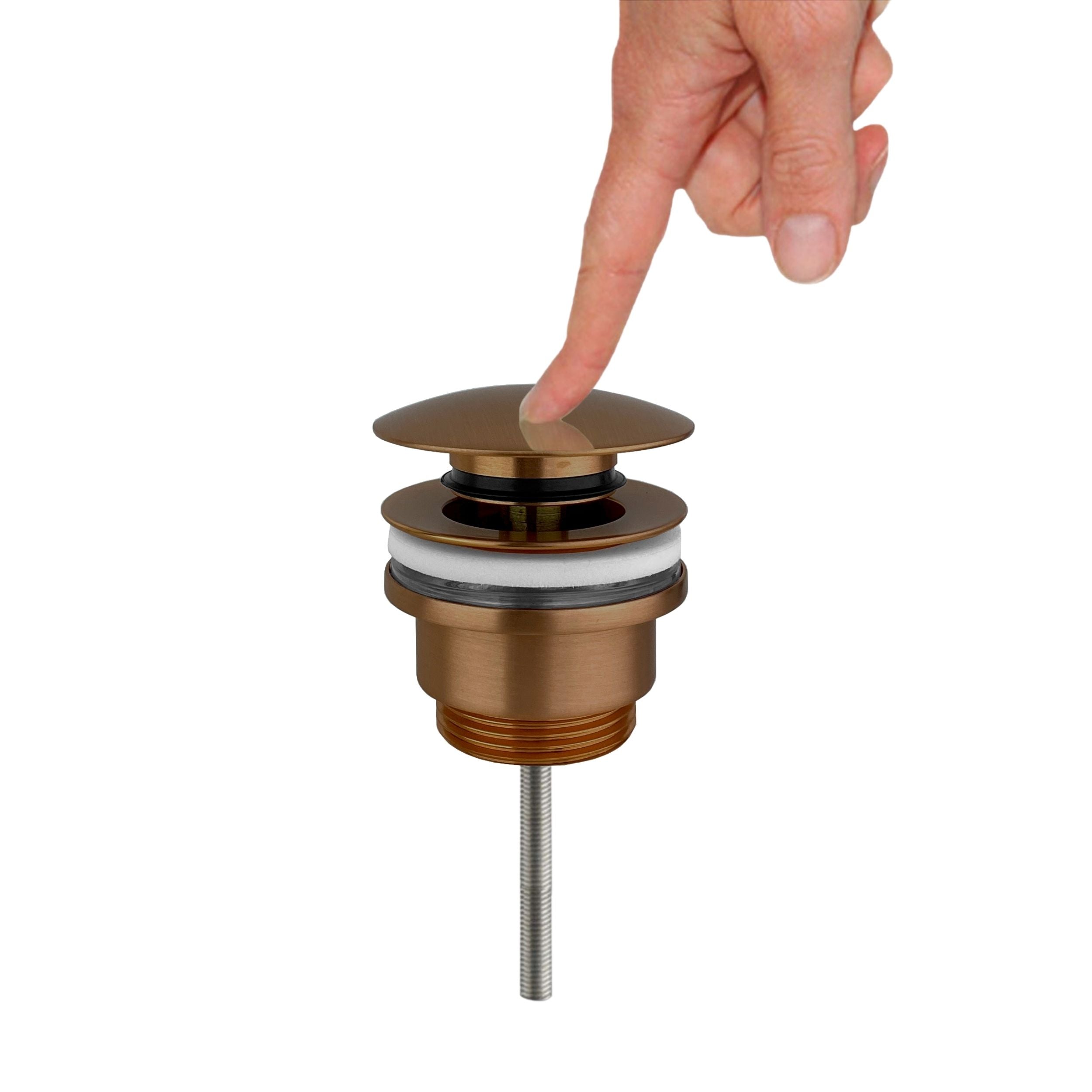 Liora Clic-Waste | Afvoerplug z/overloop 5/4" | Mat Brons