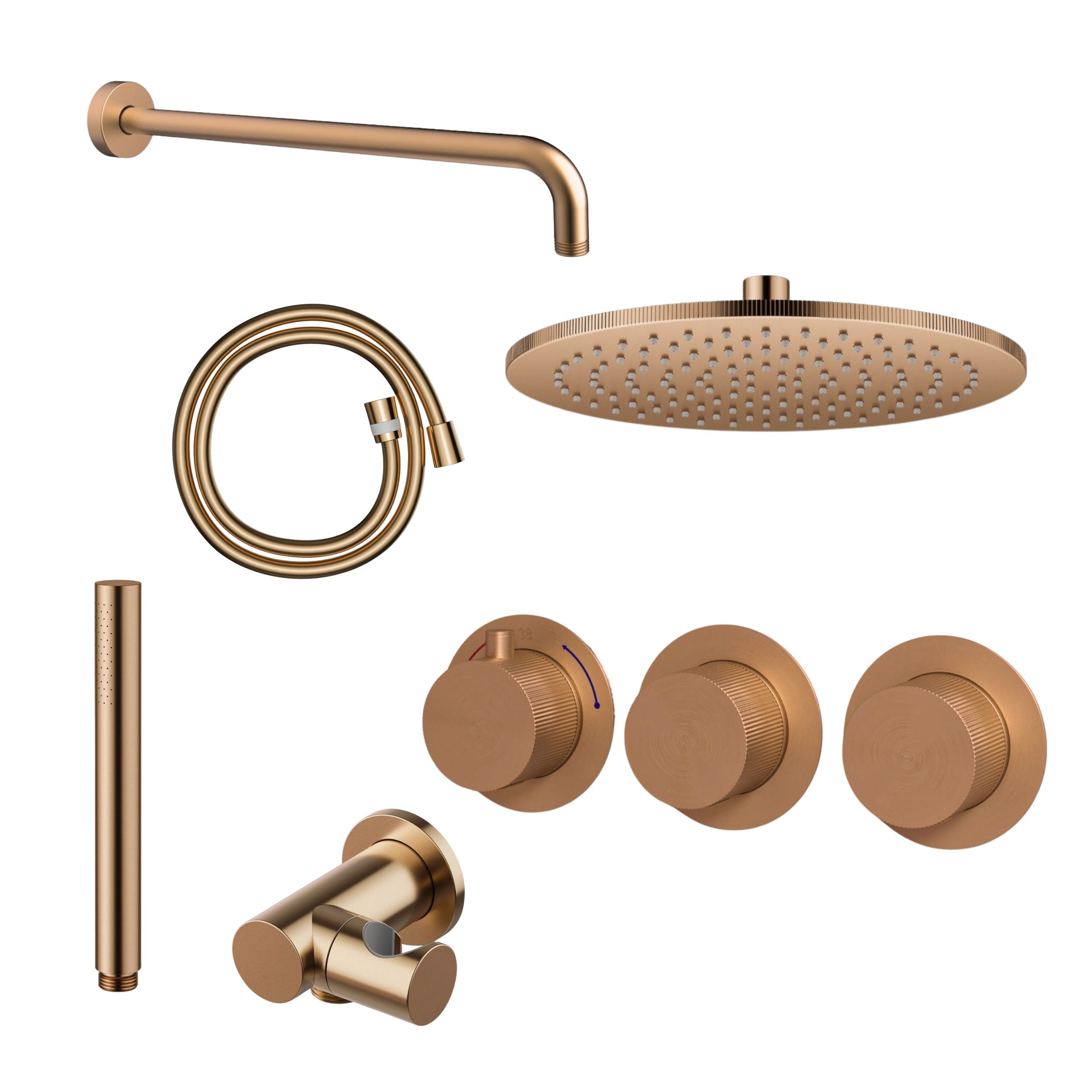 High-End Liora | Inbouw Regendouche | Mat Brons